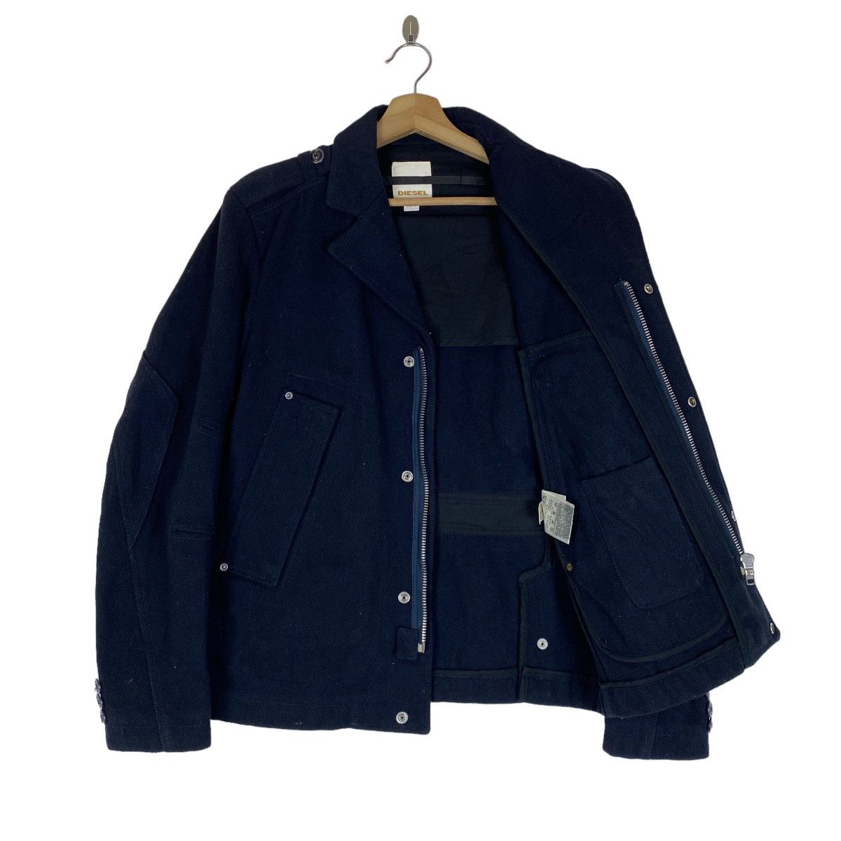 Diesel ✨Rare !! Diesel double collar biker style jacket Size US S / EU 44-46 / 1 - 1 Thumbnail