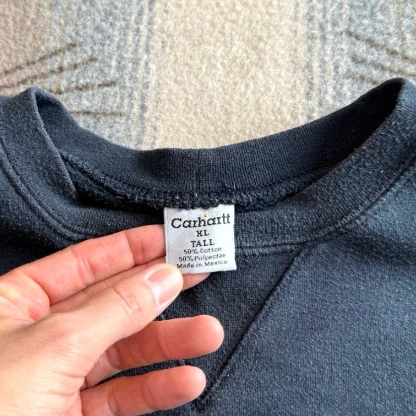 Carhartt VINTAGE Carhartt Sweatshirt Crewneck Workwear Blue XL Tall Men’s Pullover Crew Neck Long Sleeve Solid 90s Y2K Outdoor Size US XL / EU 56 / 4 - 2 Thumbnail