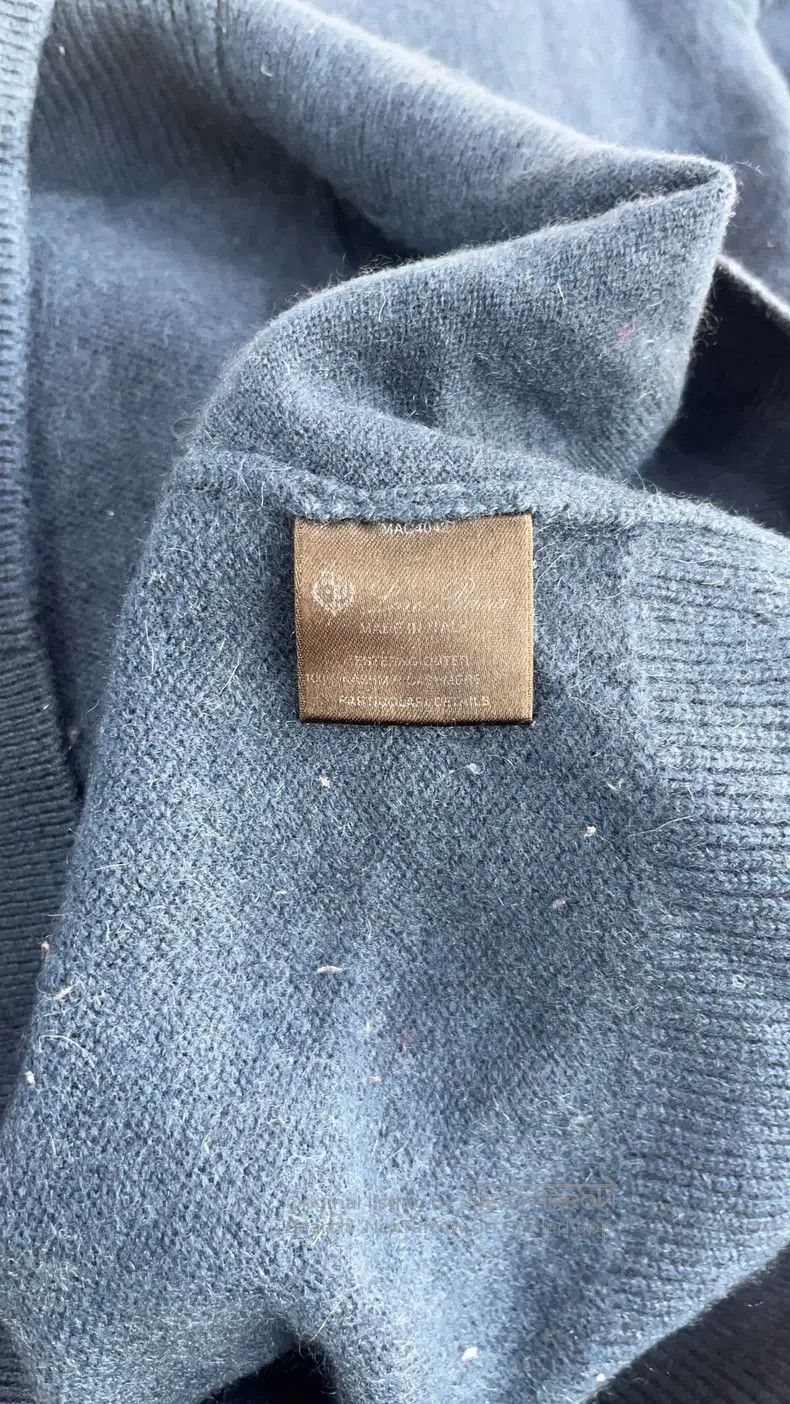 Loro Piana Loro Piana Navy Cashmere Knit Turtleneck Sweater, Mid-Leng Size XS / US 0-2 / IT 36-38 - 5 Thumbnail