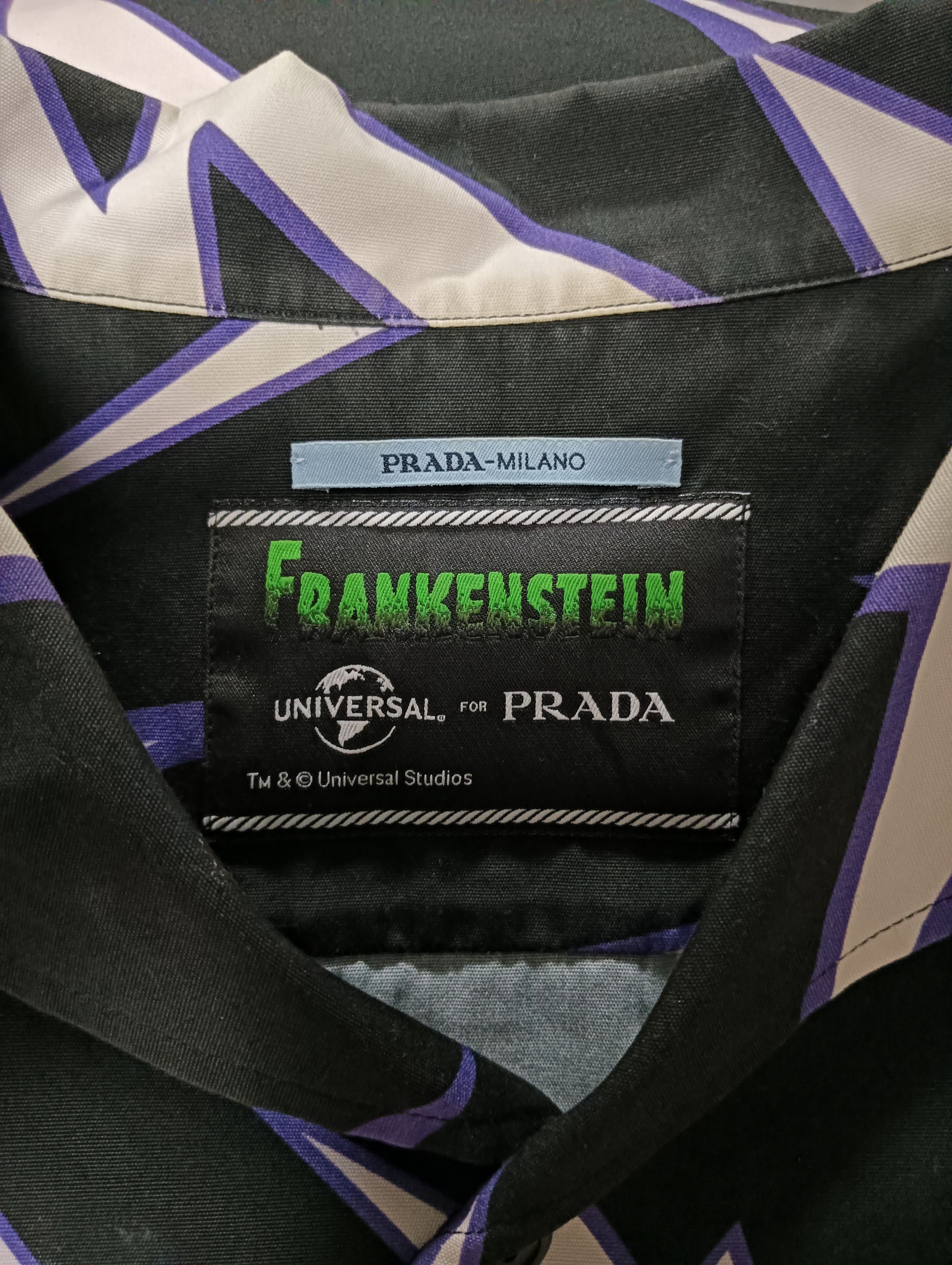 Prada × Universal Studios Frankenstein Hand Logo Button Up Shirt Size US M / EU 48-50 / 2 - 5 Thumbnail