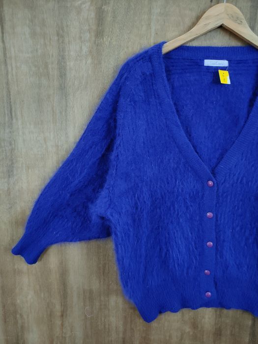 Vintage Sunlose cardigan mohair fur shag shaggy knitwear #46-992DLAL Size L / US 10 / IT 46 - 7 Thumbnail