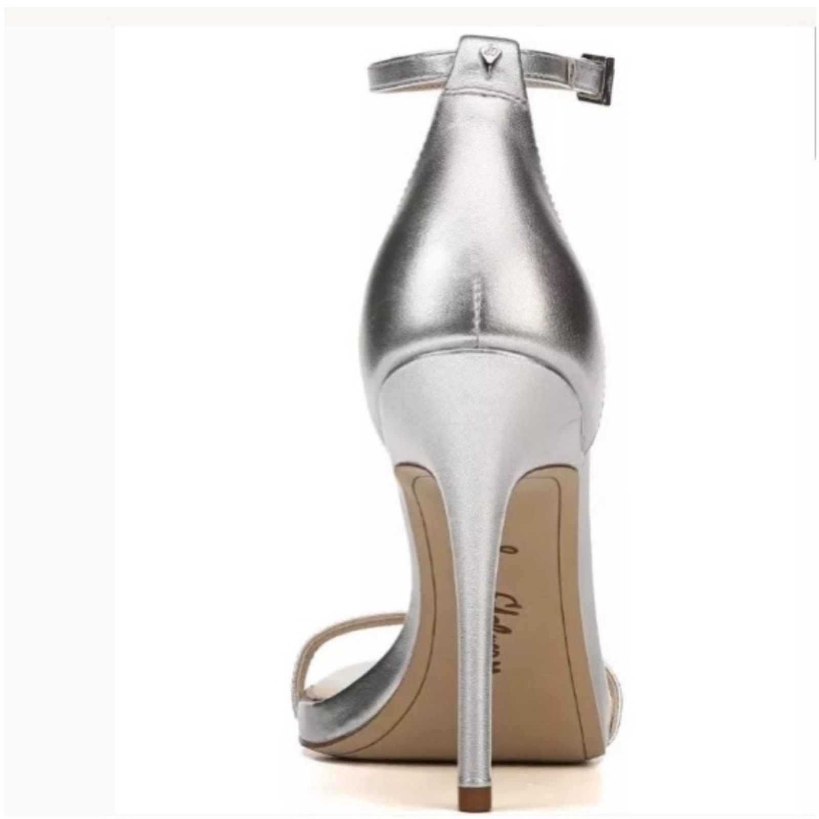 Sam Edelman SAM EDELMAN Metallic Silver Strap $180 Stiletto Sandals Heel Size US 8.5 / IT 38.5 - 13 Thumbnail