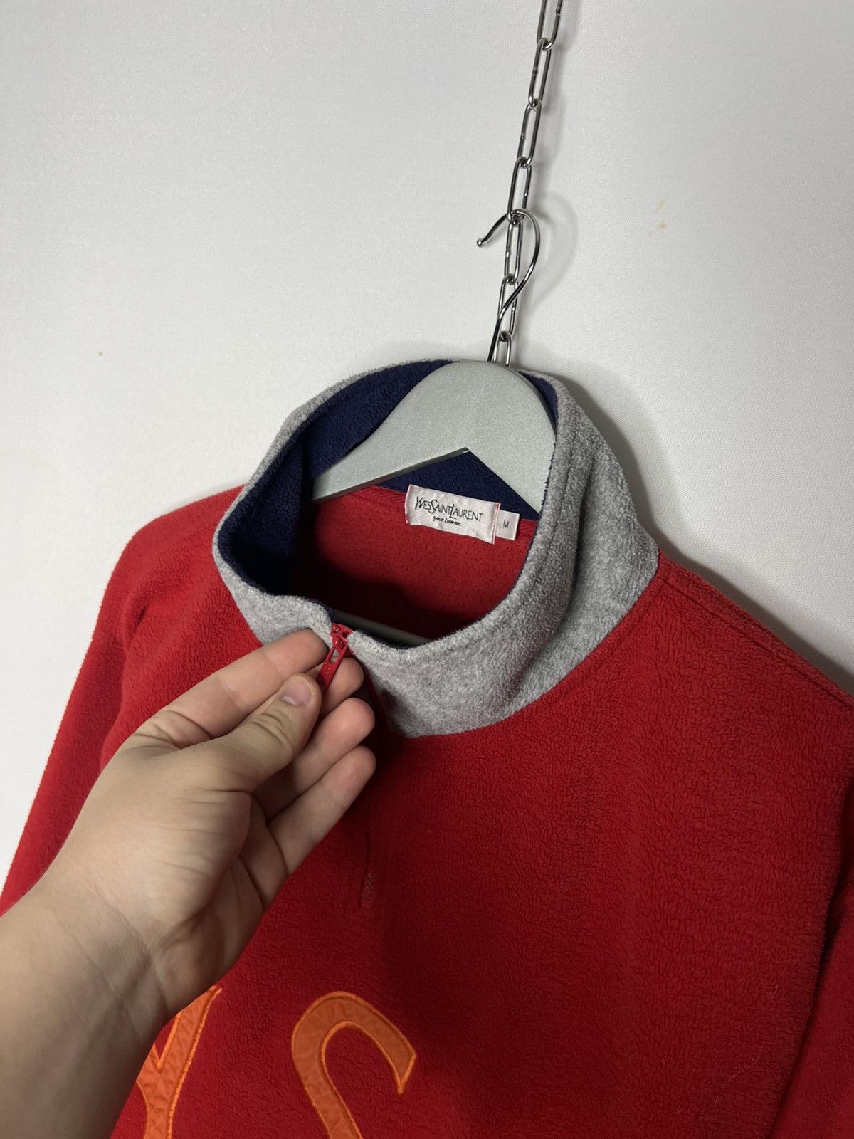 Yves Saint Laurent Men’s Vintage 90s Fleece YSL Sweatshirt Sweater Drake Rare Size US M / EU 48-50 / 2 - 9 Thumbnail