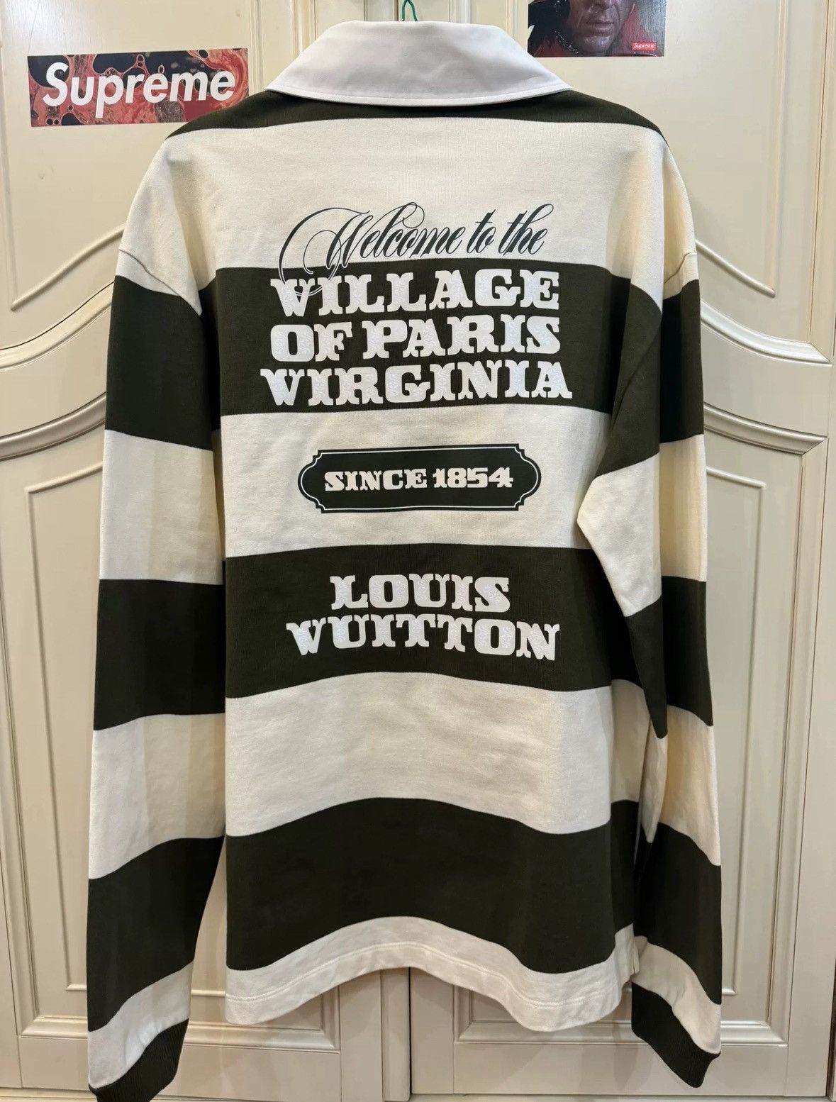 Louis Vuitton louis vuitton24 new green lettering logo striped polo-2507 Size US XL / EU 56 / 4 - 2 Thumbnail