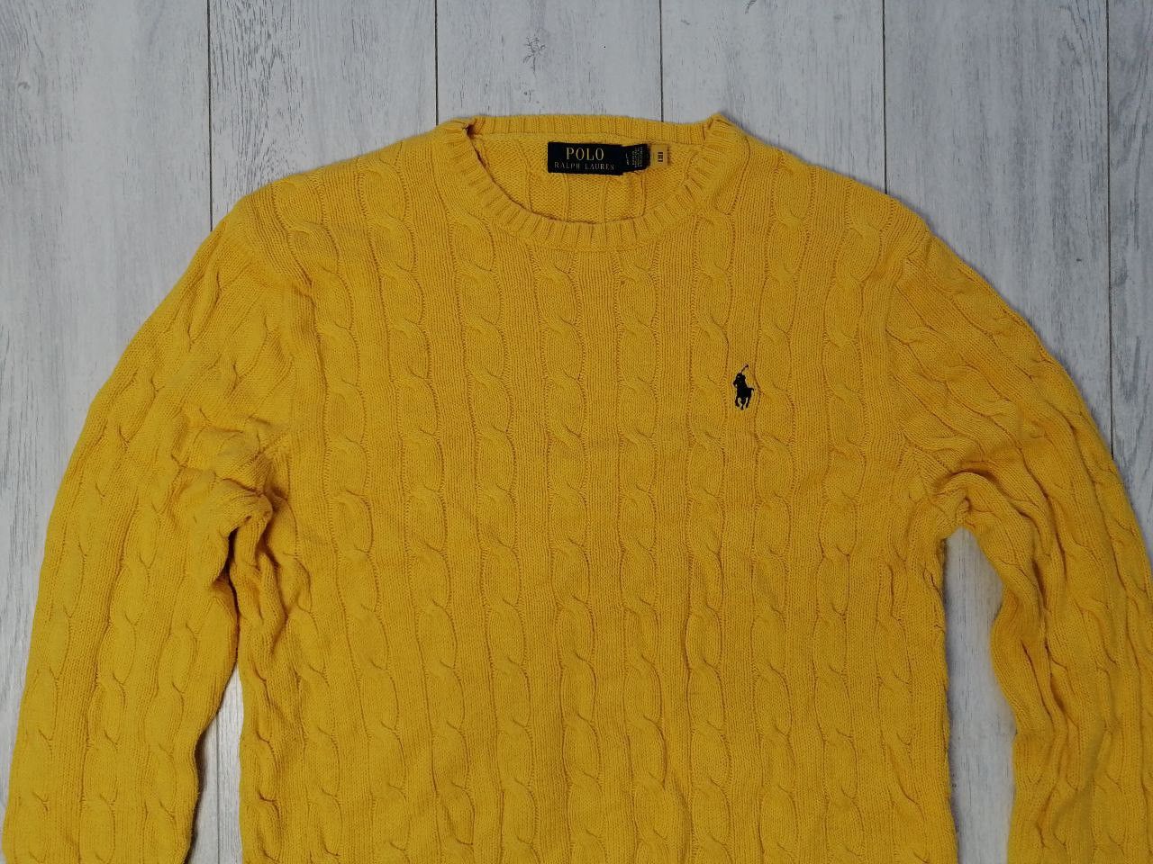Polo Ralph Lauren Polo Ralph Lauren Men's Yellow Cable-Knit Sweater Size L Size US L / EU 52-54 / 3 - 2 Thumbnail