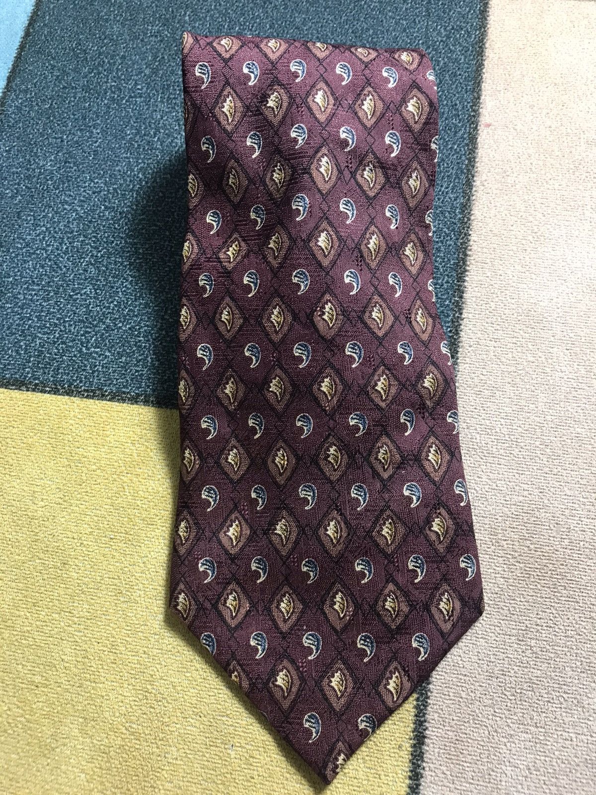 Coach vintage coach tie maroon ties silk made in USA Size ONE SIZE - 5 Thumbnail