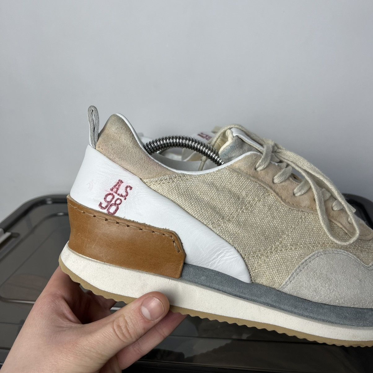 A.S.98 A.S.98 Burke Lux Italian Sneakers Handcrafted Retro Runner Size US 9 / EU 42 - 2 Thumbnail