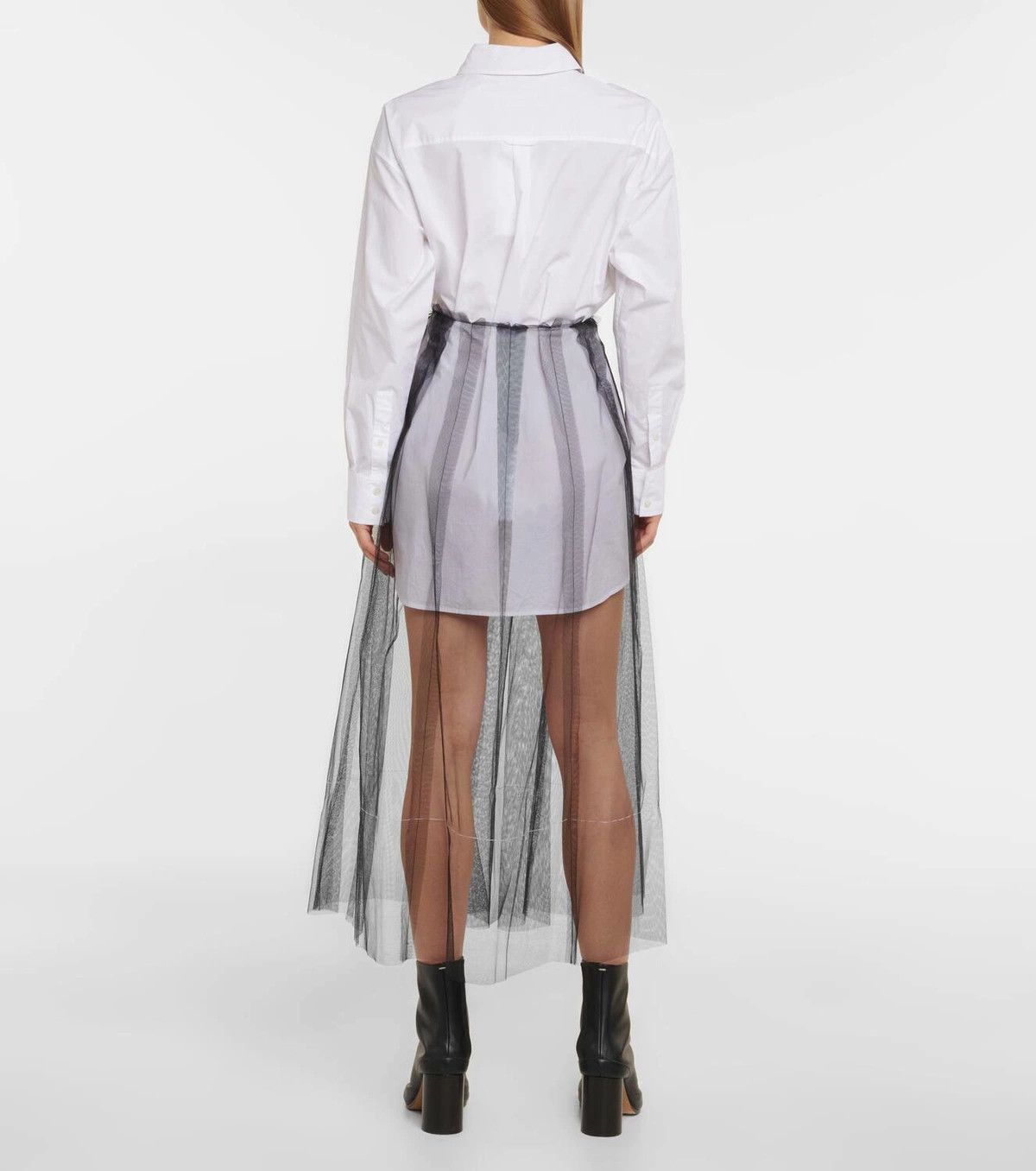 Maison Margiela o1y0625 Maxi Skirt in Black/Gray Size 26" / US 2 / IT 38 - 4 Thumbnail
