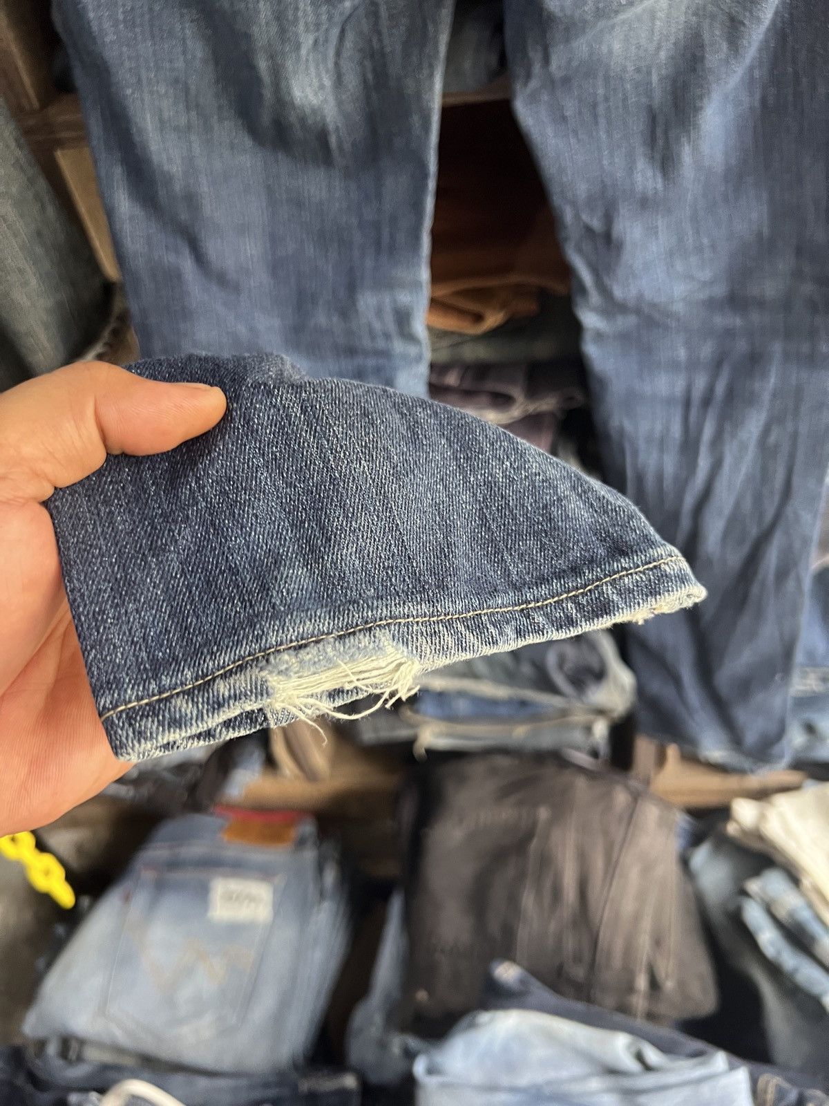 Edwin 🔥Something by Edwin Flared Distressed Denim Size 29" - 14 Thumbnail