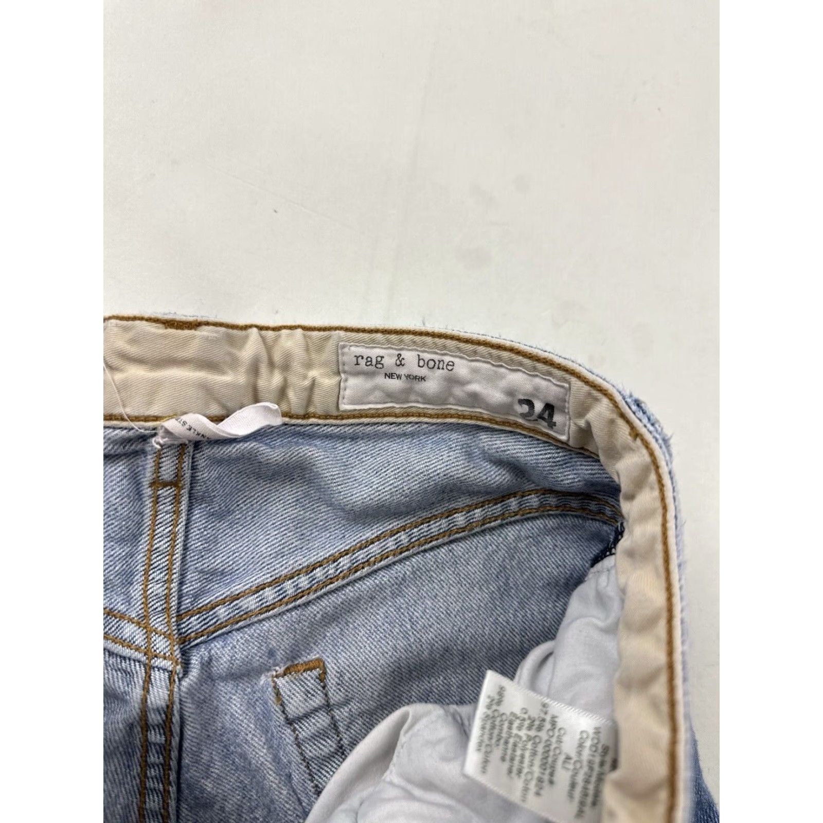 Rag & Bone VINTAGE Rag & Bone Women’s Jeans 24 High Rise Straight Ankle Patchwork Denim Blue 2010s Size 42" / US 20 - 7 Thumbnail