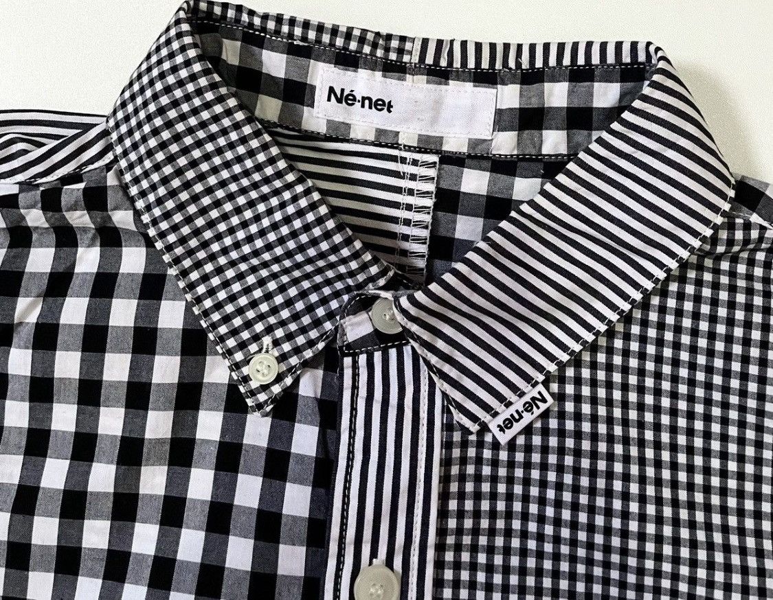 Issey Miyake Ne-net asymmetric plaid shirt Size US S / EU 44-46 / 1 - 3 Thumbnail