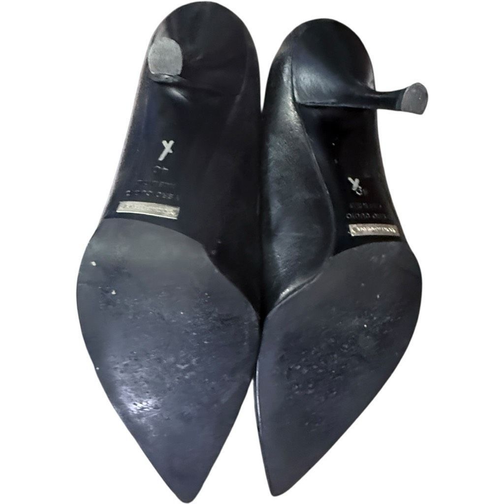 Dolce & Gabbana DOLCE & GABBANA Black High Heel Leather Court Pumps D&G Kitt Size US 9.5 / IT 39.5 - 7 Thumbnail
