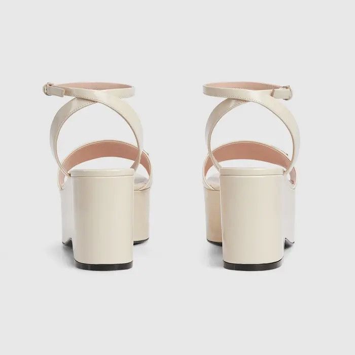 Gucci o1loc1c0226 Horsebit Flatform Sandals in Ivory Size US 6 / IT 36 - 3 Thumbnail
