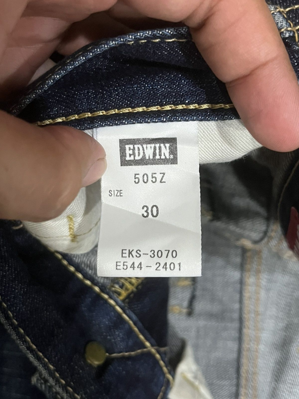Kapital ⚡️Vintage⚡️Edwin 505Z Blue Washed Buckle Back Selvedge Jeans Size US 30 / EU 46 - 24 Thumbnail