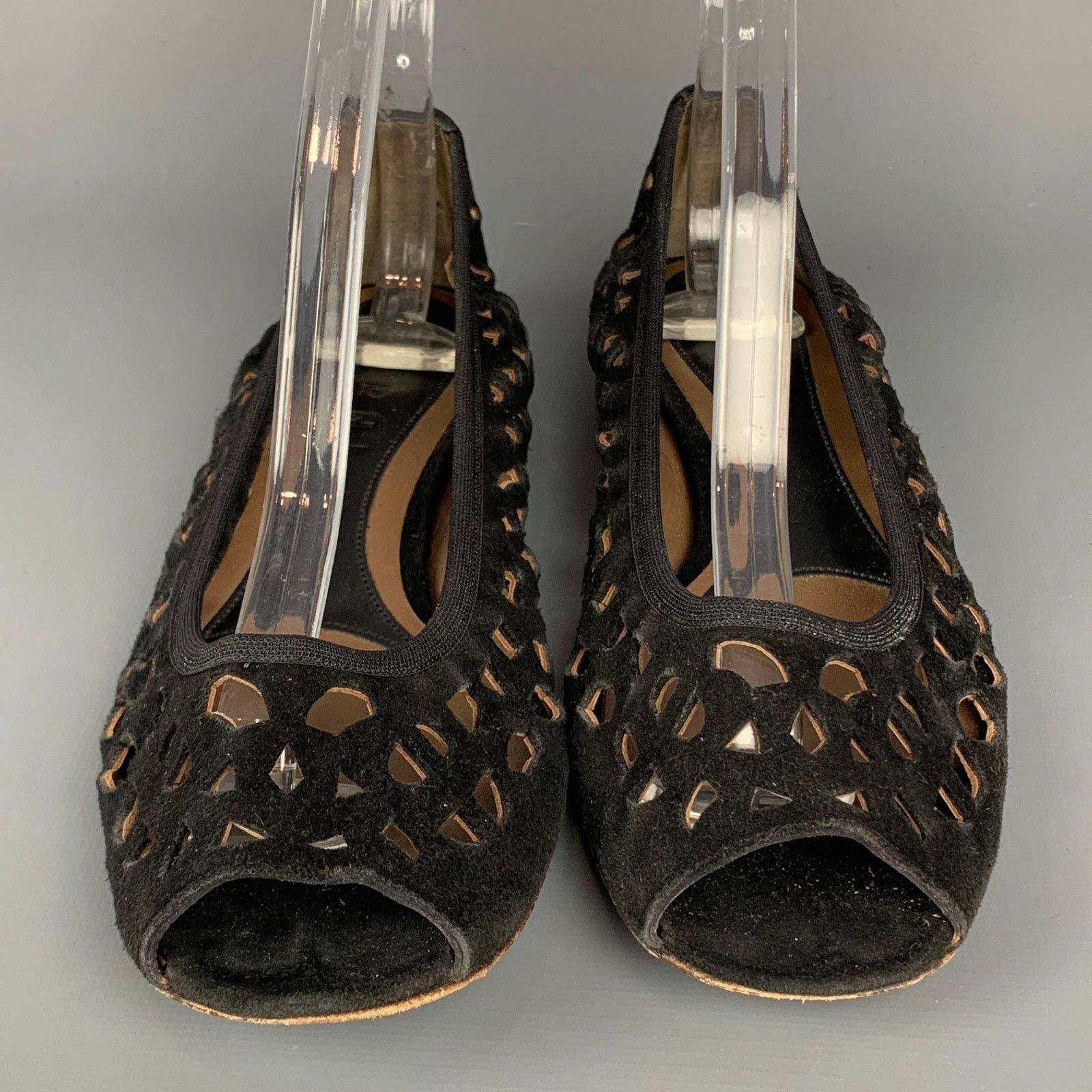Marni MARNI Size 6 Black Cut Out Suede Flats Size US 6 / IT 36 - 4 Thumbnail