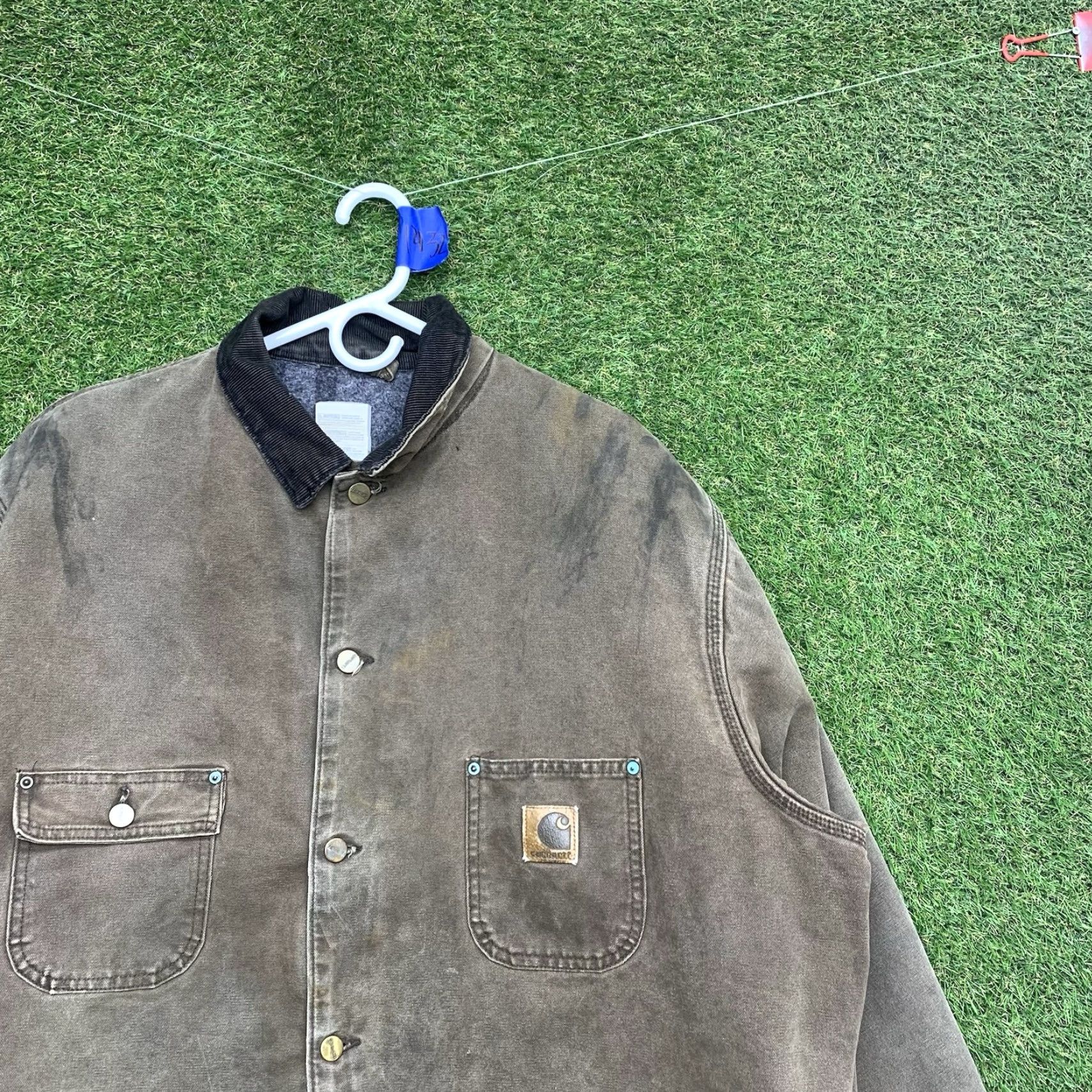 Carhartt VINTAGE Carhartt Barn Jacket Mens 2XL C02 CHT Blanket Lined Coat USA UNION MADE Jacket Size US XXL / EU 58 / 5 - 3 Thumbnail