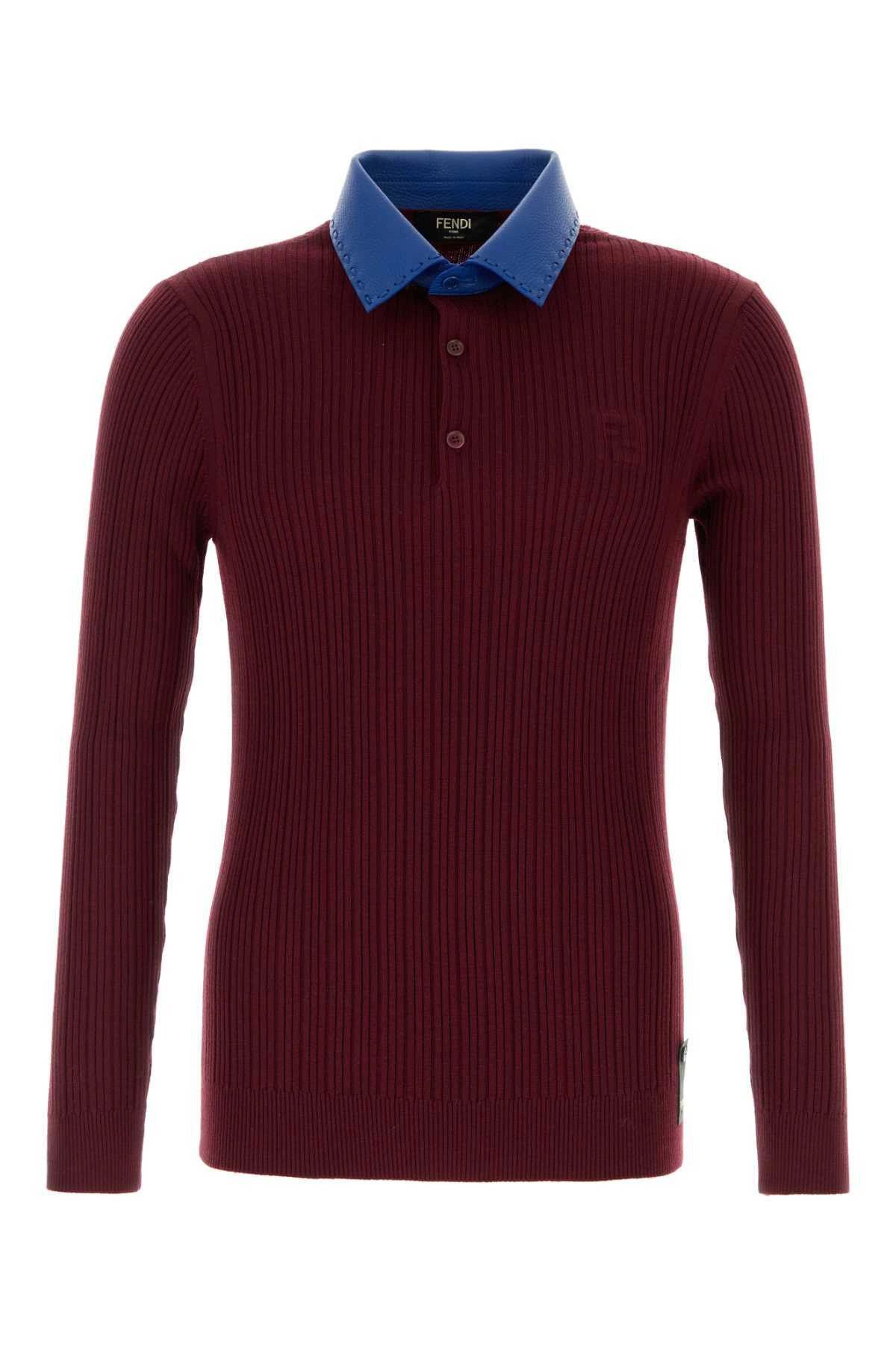 Fendi o1s1wg110226 Polo Shirt in Burgundy/Blue Size US XL / EU 56 / 4 - 1 Thumbnail
