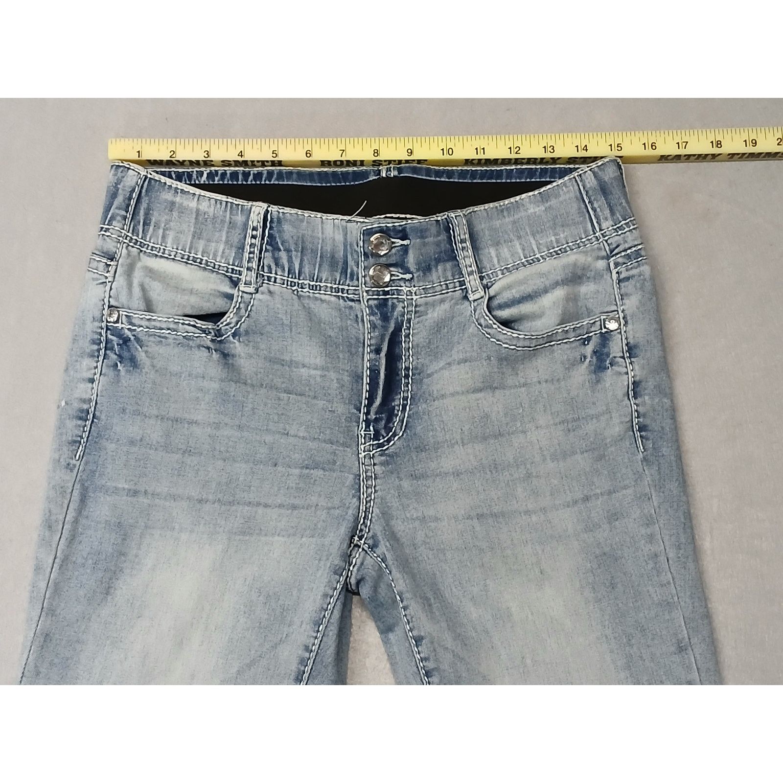 Apt. 9 Apt. 9 (10) Boot Cut Straight Leg Stretch Light Denim Pants Size 32" / US 10 / IT 46 - 3 Thumbnail