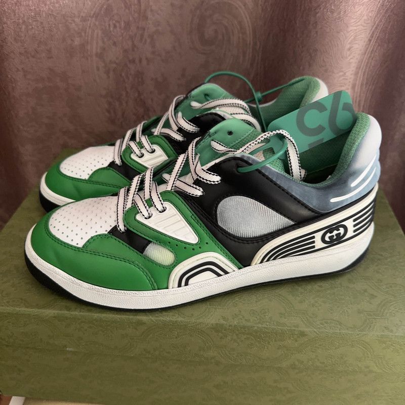 Gucci Gucci Basket Fabric Low-Top Fashion Sneakers 0079 Size US 8.5 / EU 41-42 - 1 Thumbnail