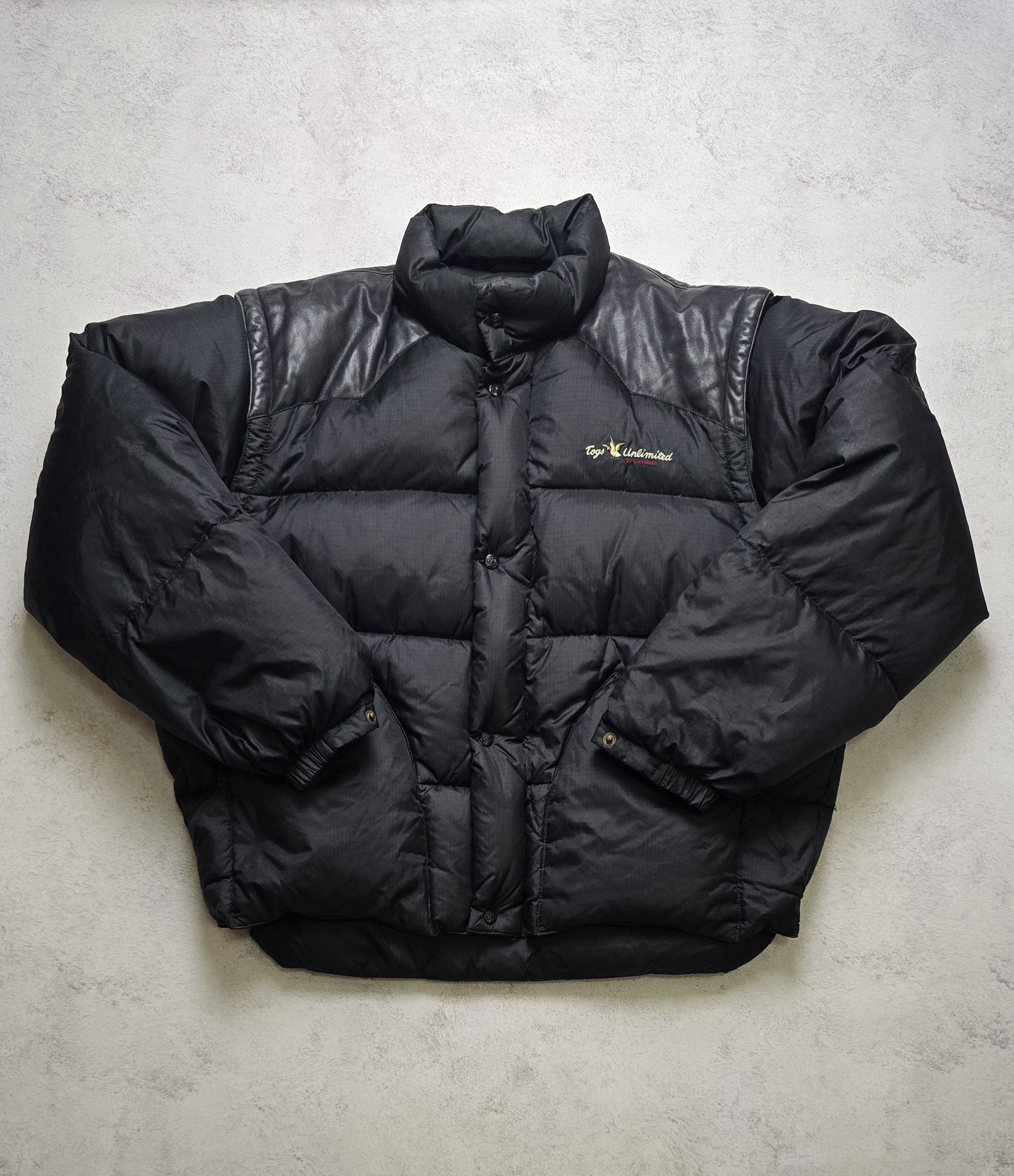 Chevignon Vintage 2in1 Chevignon Togs Unlimited Black Down Jacket Vest Size US XXL / EU 58 / 5 - 1 Thumbnail