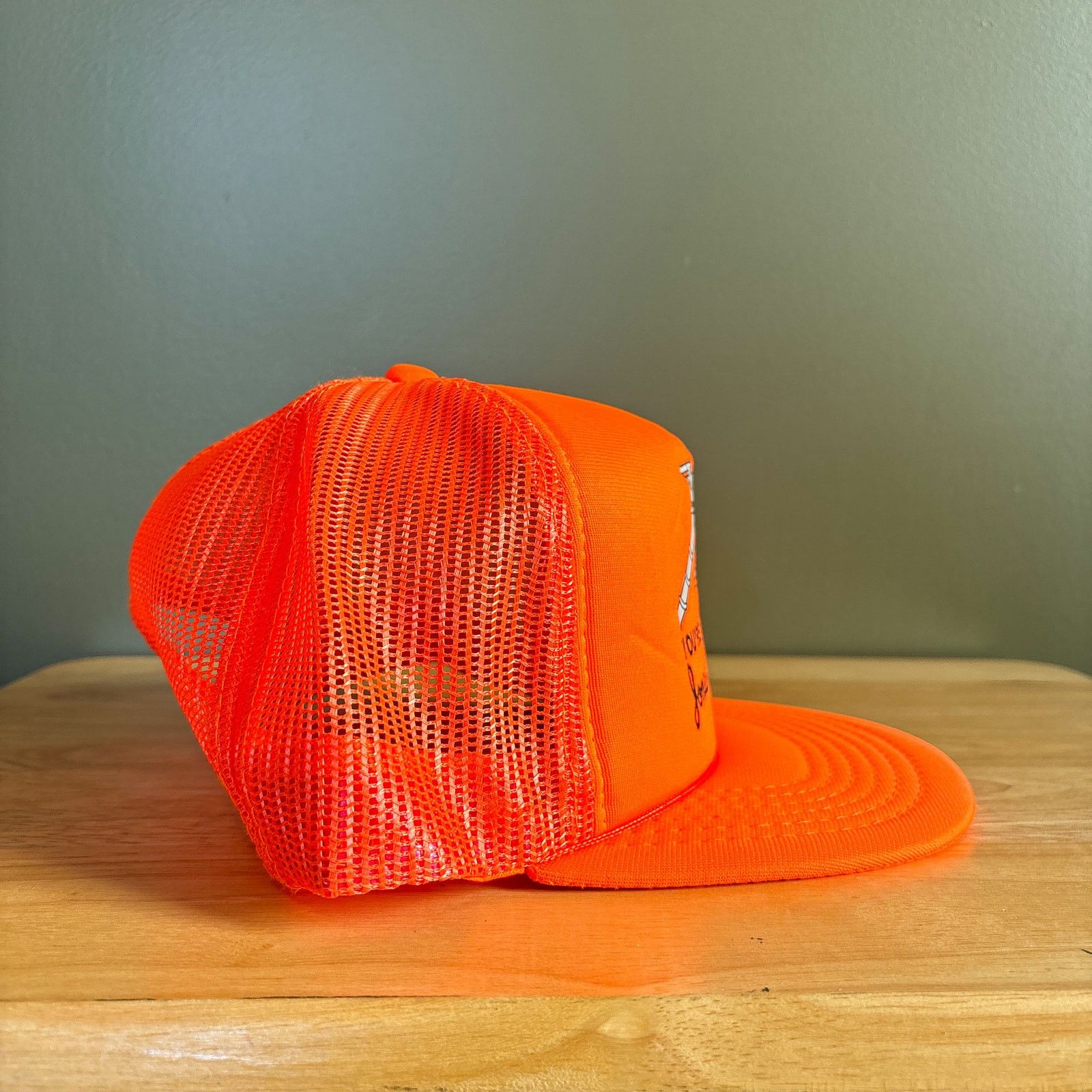 Yupong Vintage Jones & Sons Truck Orange Mesh Trucker Snapback Hat Size ONE SIZE - 3 Thumbnail