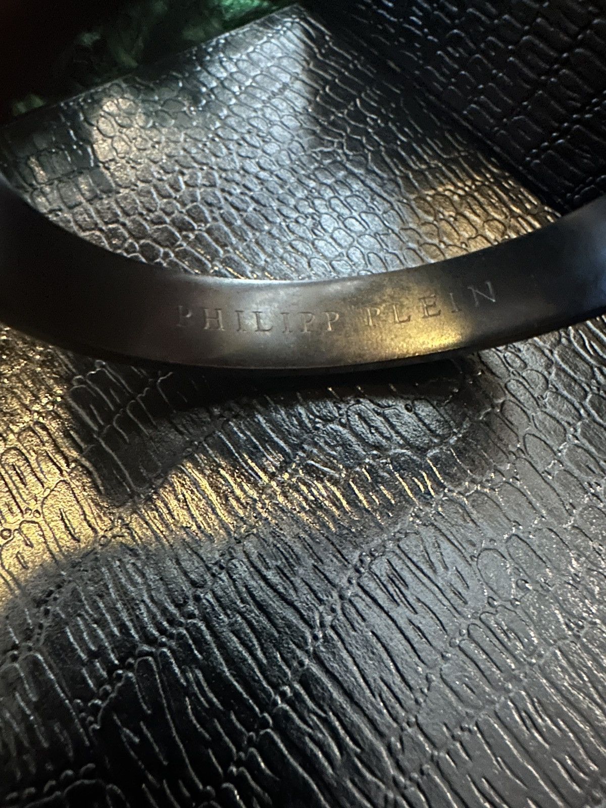 Philipp Plein Philipp Plein Gunmetal Bangle Bracelet Small Size ONE SIZE - 5 Thumbnail
