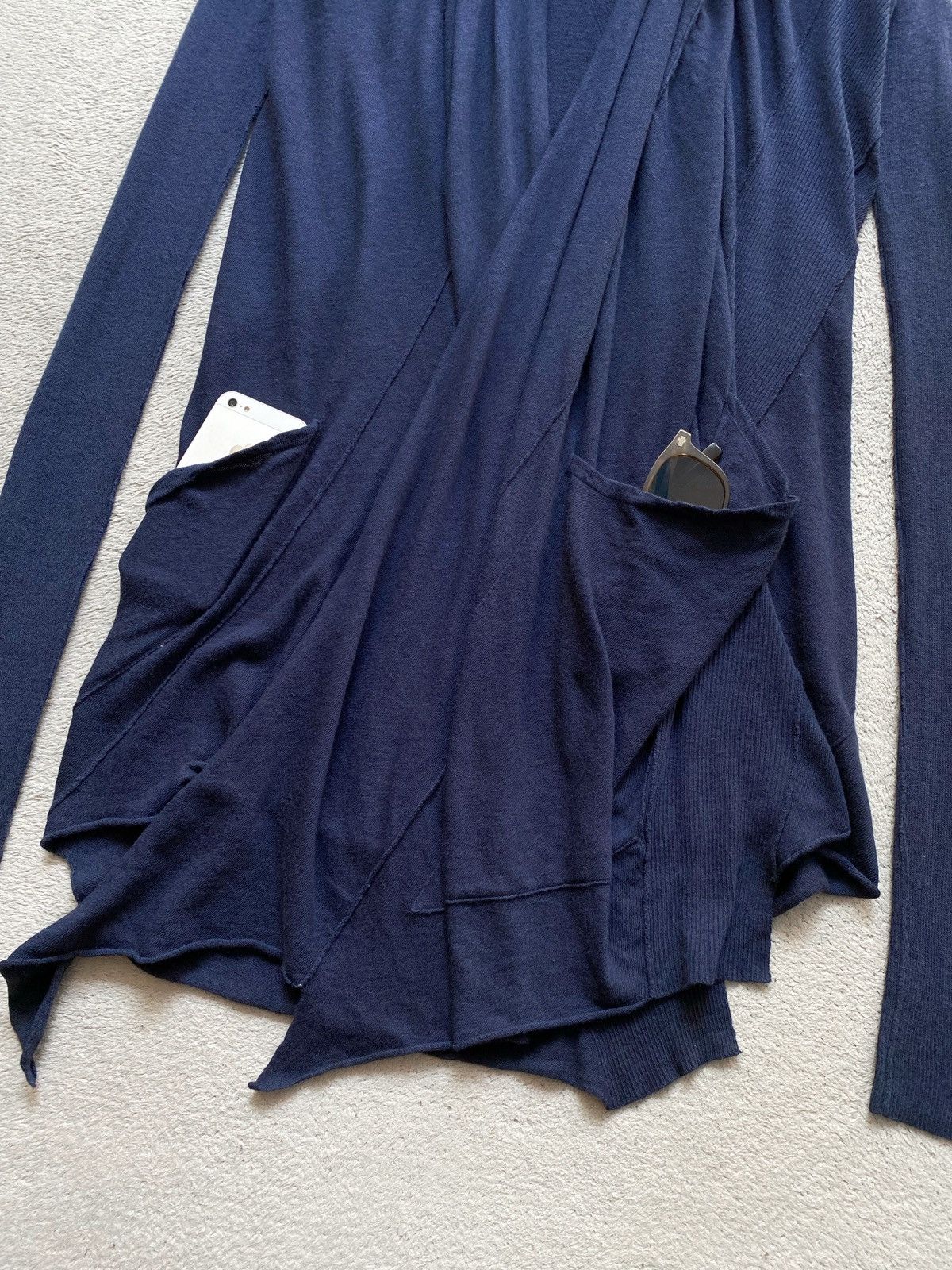 If Six Was Nine Asymmetric Fur Long Cardigan Lgb Yohji Style Size US M / EU 48-50 / 2 - 6 Thumbnail