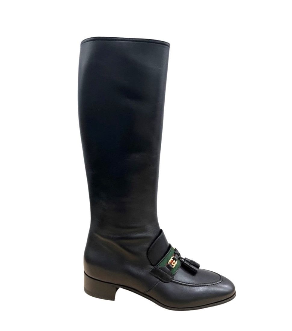 Gucci Gucci Interlocking G Web Tassels Detail Knee Boots size 38 Size ONE SIZE - 1 Thumbnail