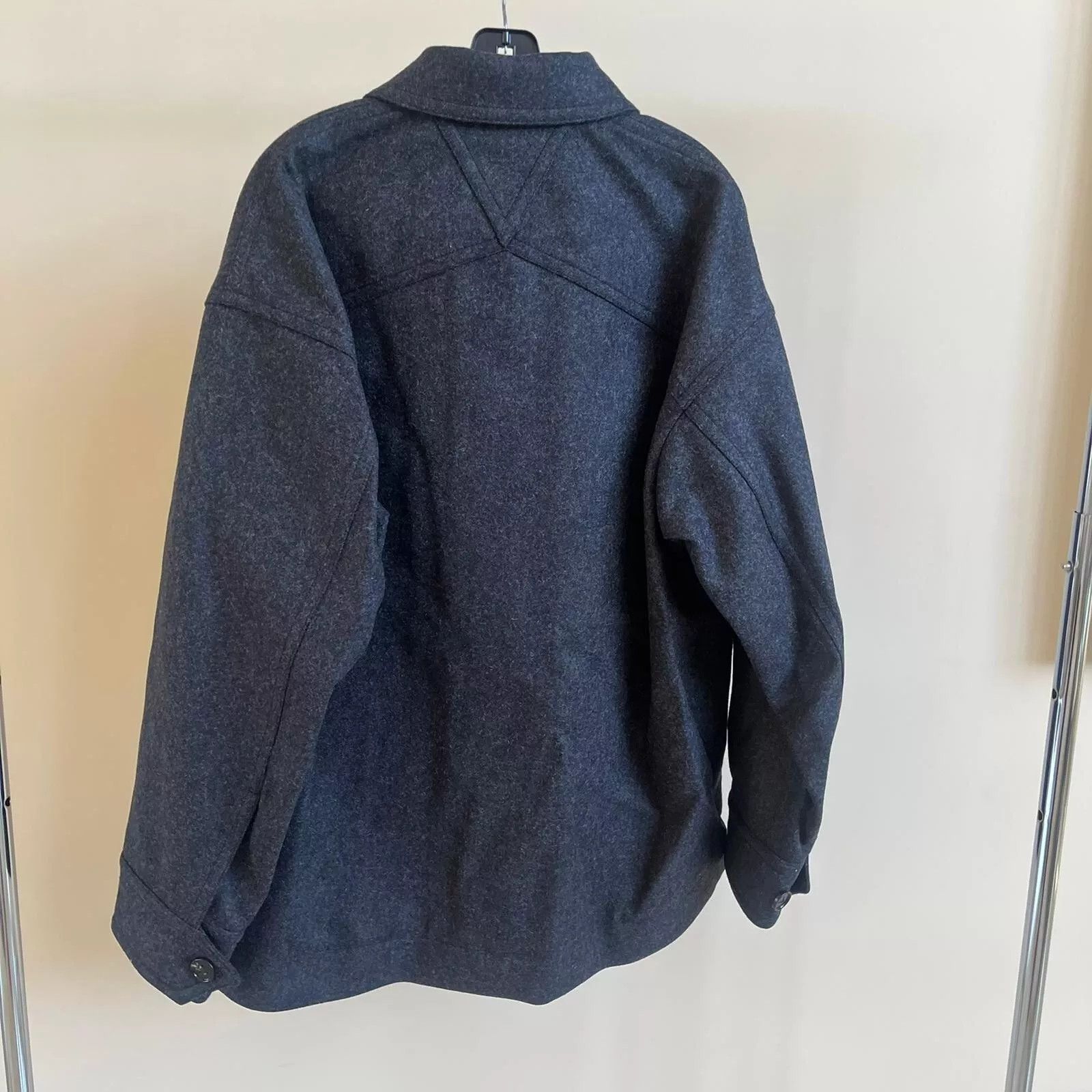 Bottega Veneta Military Wool Felted Coat in Charcoal Size US M / EU 48-50 / 2 - 14 Thumbnail