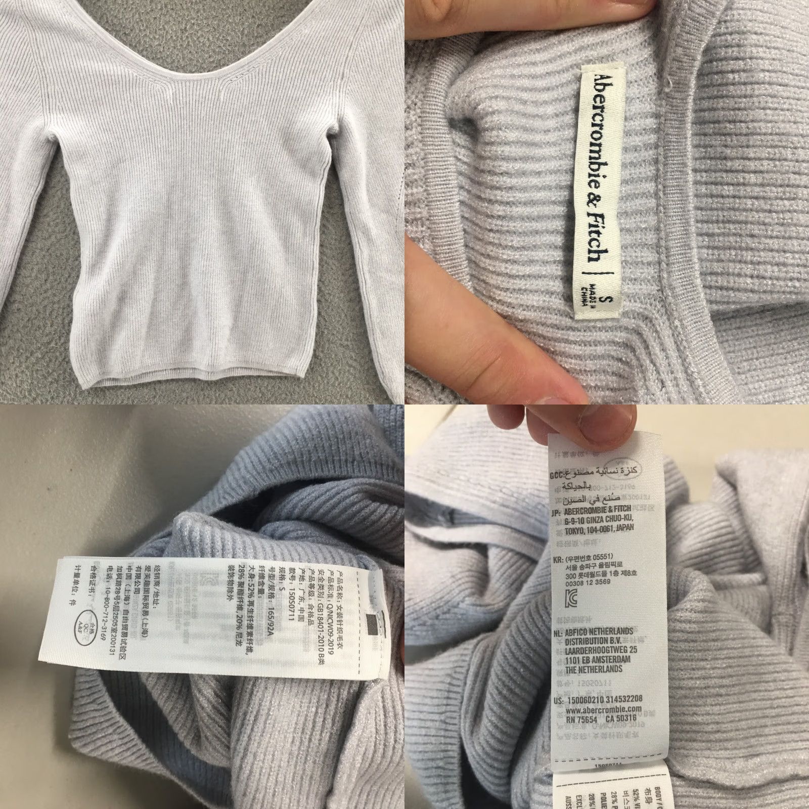Abercrombie & Fitch Abercrombie & Fitch Pullover Knitted Top Womens Small Blue Balloon Sleeve Sweater Size S / US 4 / IT 40 - 8 Thumbnail