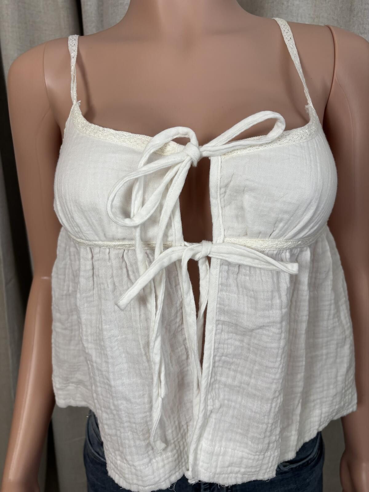 Unknown London Boho Cottage Core Festival Spaghetti Strap Tank Top. S Size S / US 4 / IT 40 - 5 Thumbnail