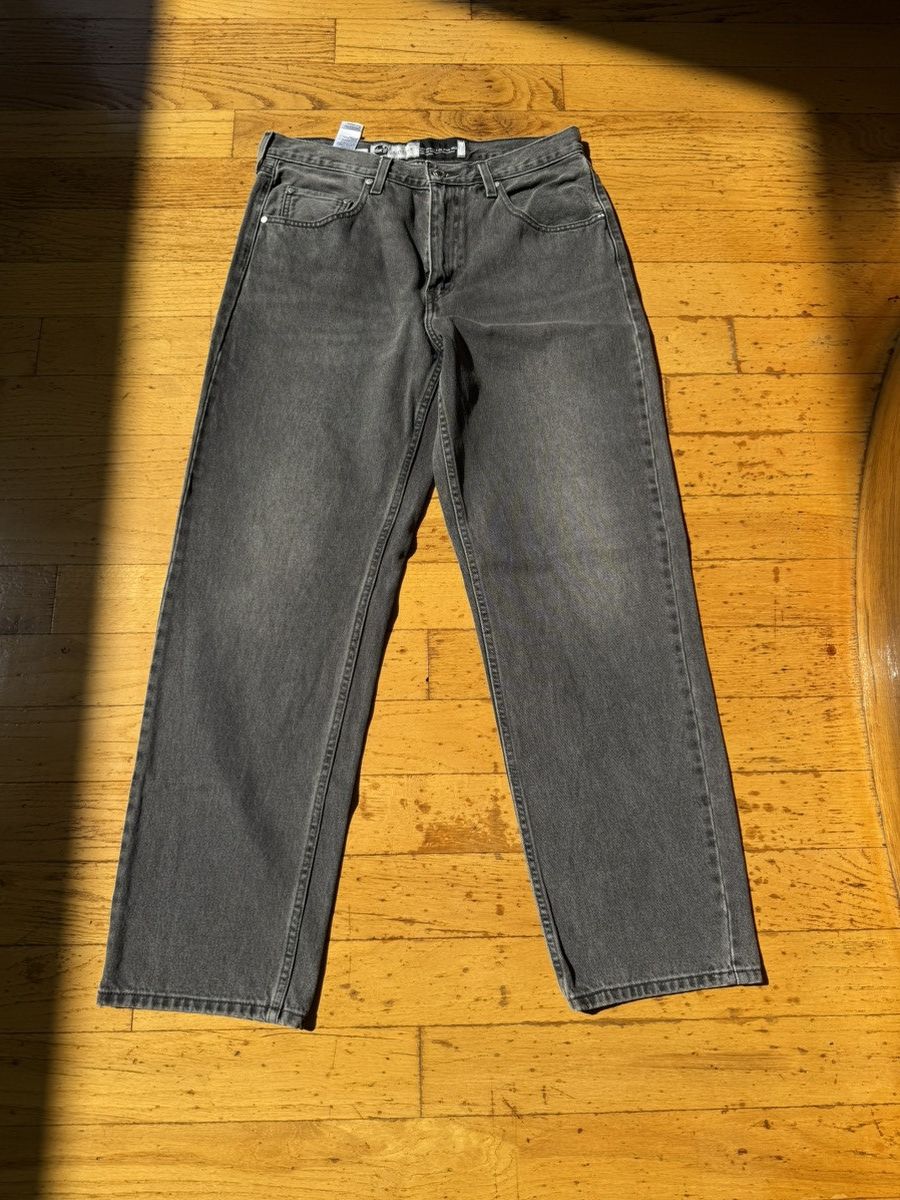 Levi's washed black levis silver tab loose fit jeans Size US 32 / EU 48 - 3 Thumbnail