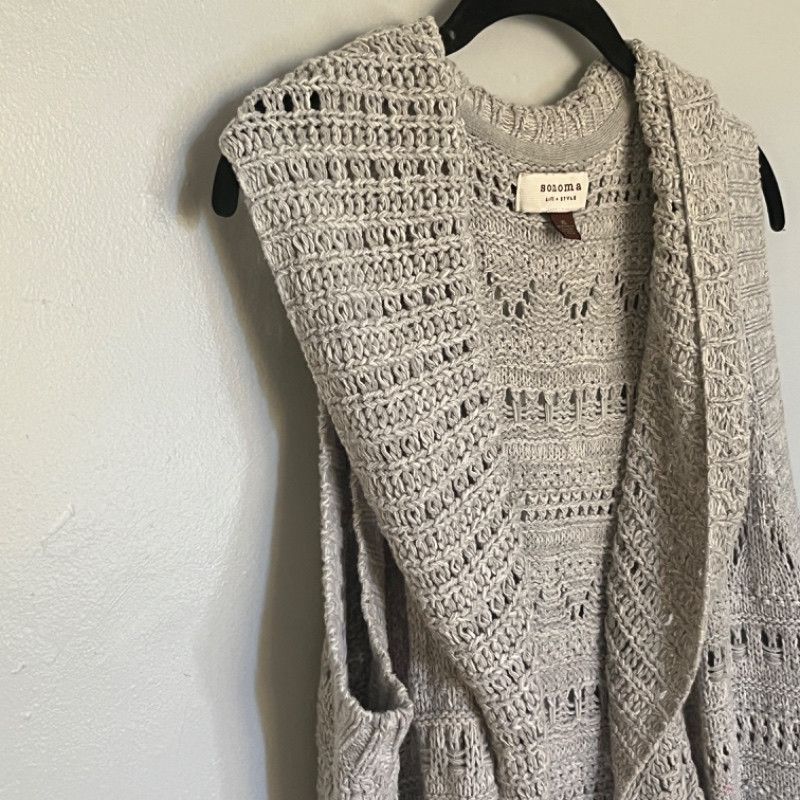 Designer Sonoma Life + Style Light Gray Vest XL Size XXL / US 16-18 / IT 52-54 - 4 Thumbnail