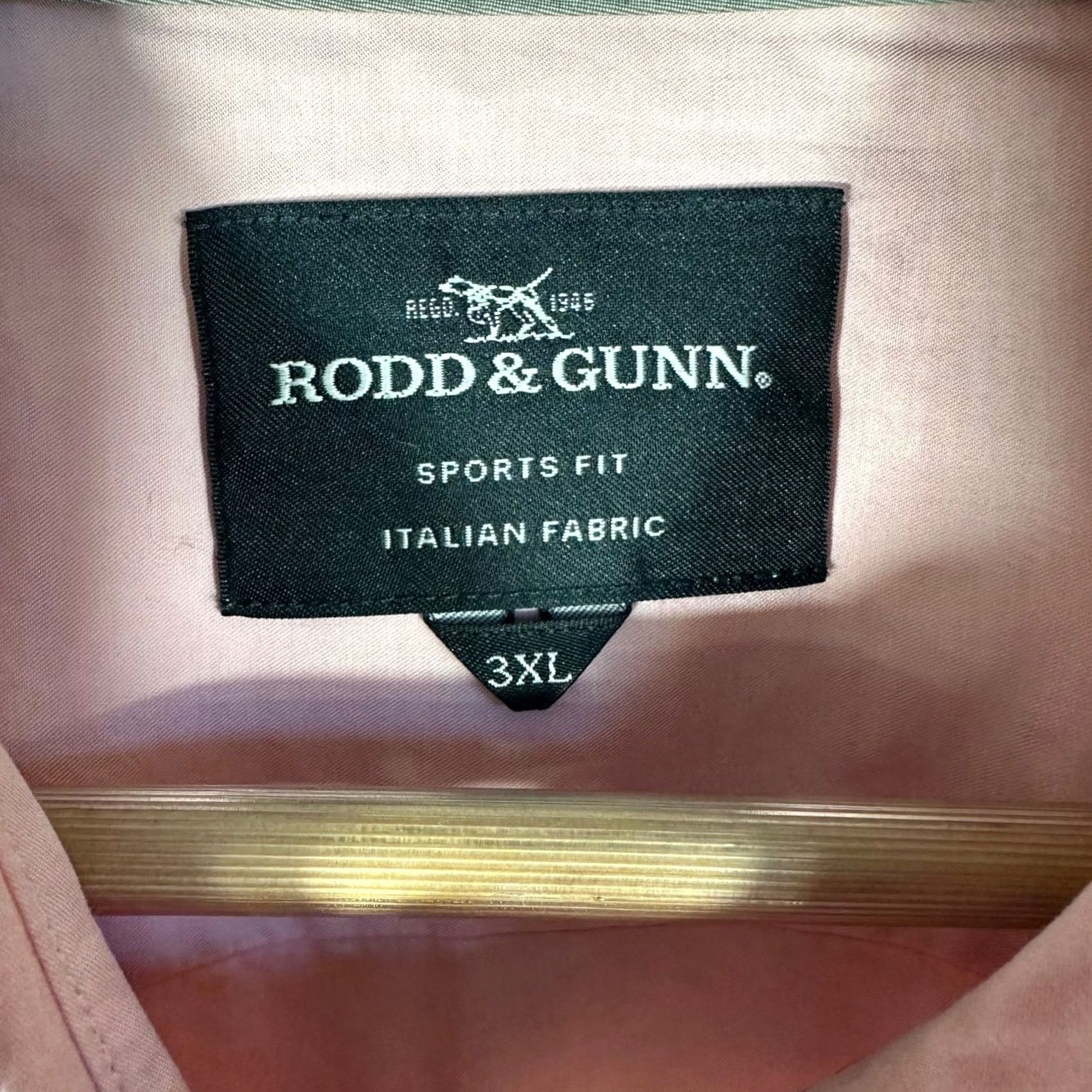 Rodd & Gunn Rodd & Gunn Glenbrook LS SF Shirt Mens 3XLT Pink Cotton Lyocell Button-Up Twill Pocket Embroidered Dog Needlepoint Sports Fit Casual Business Travel Size US XXL / EU 58 / 5 - 4 Thumbnail