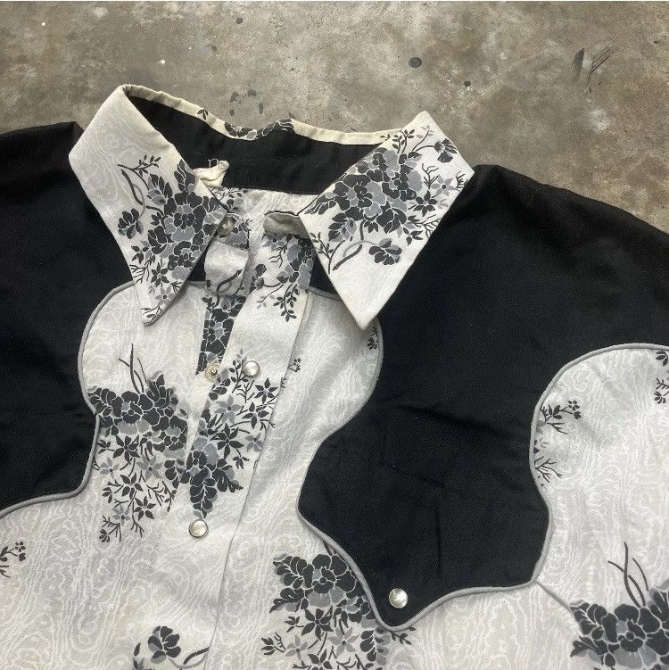 Vintage × Wrangler Vintage Western Snap Shirt Floral Print Rockabilly Size US XXL / EU 58 / 5 - 3 Thumbnail