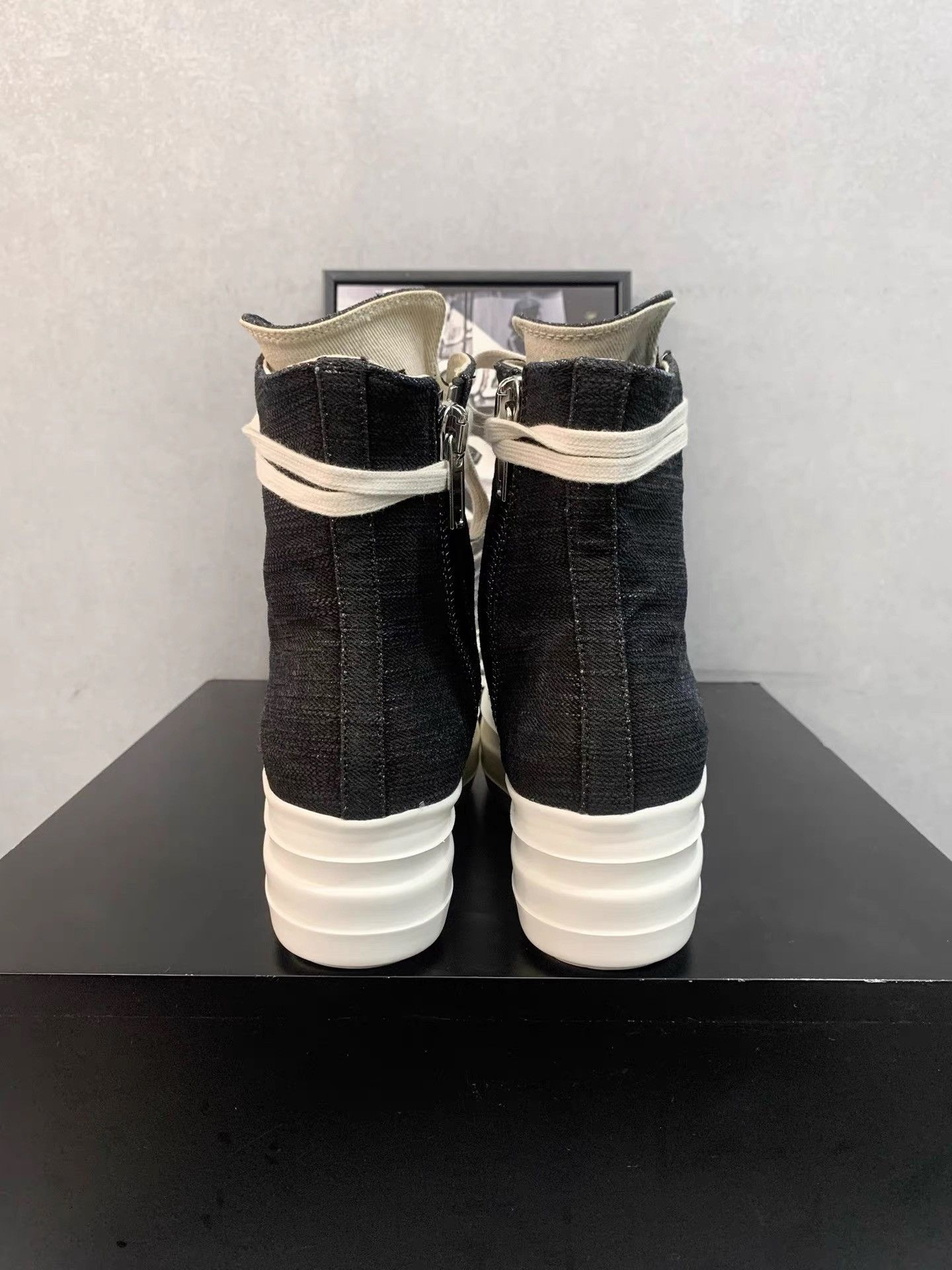 Rick Owens Rick Owens Waxed Double Stacked Ramones K34 Size US 6 / IT 36 - 7 Thumbnail