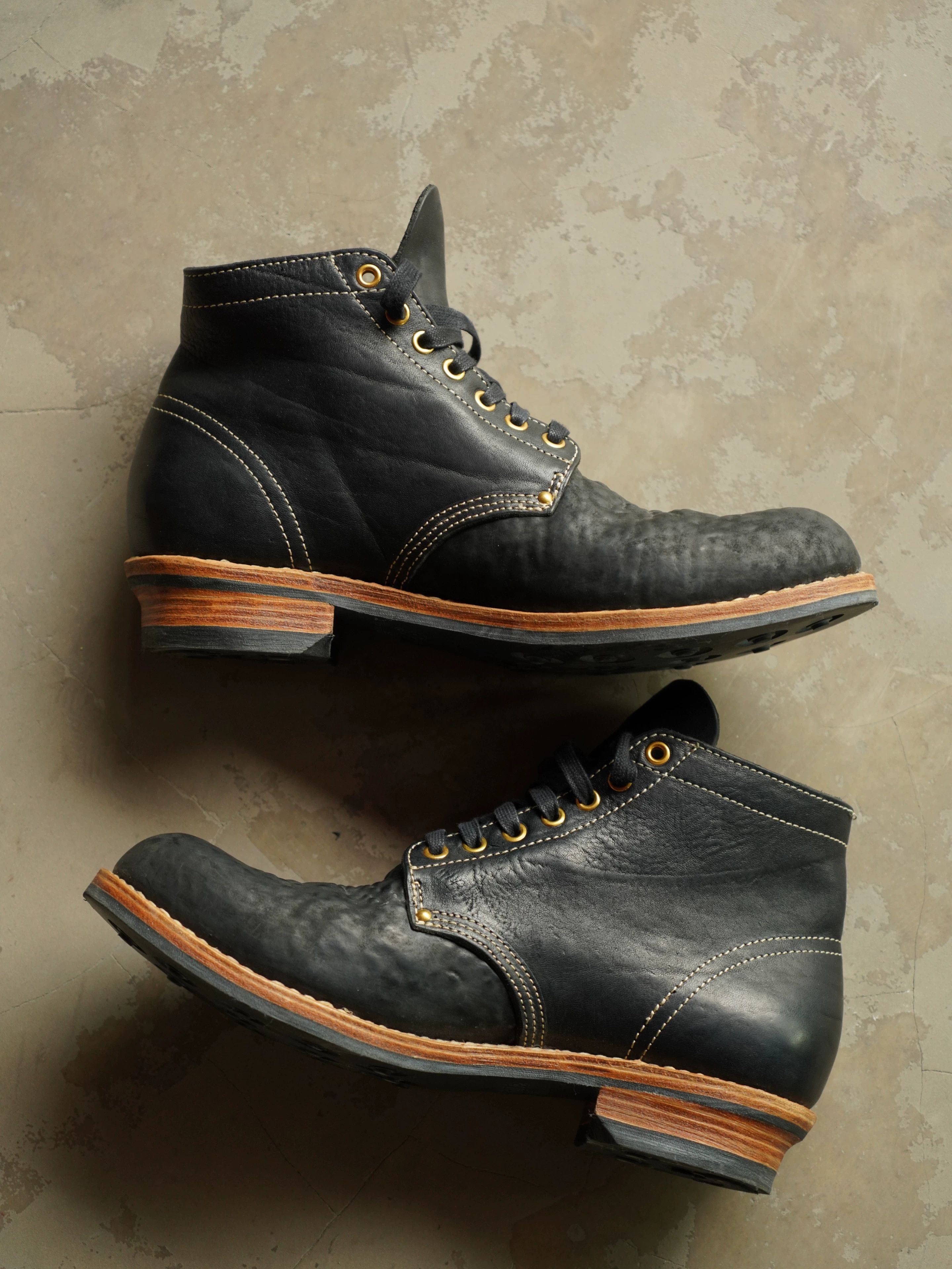 Visvim visvim brigadier boots folk black leather Size US 12 / EU 45 - 1 Thumbnail