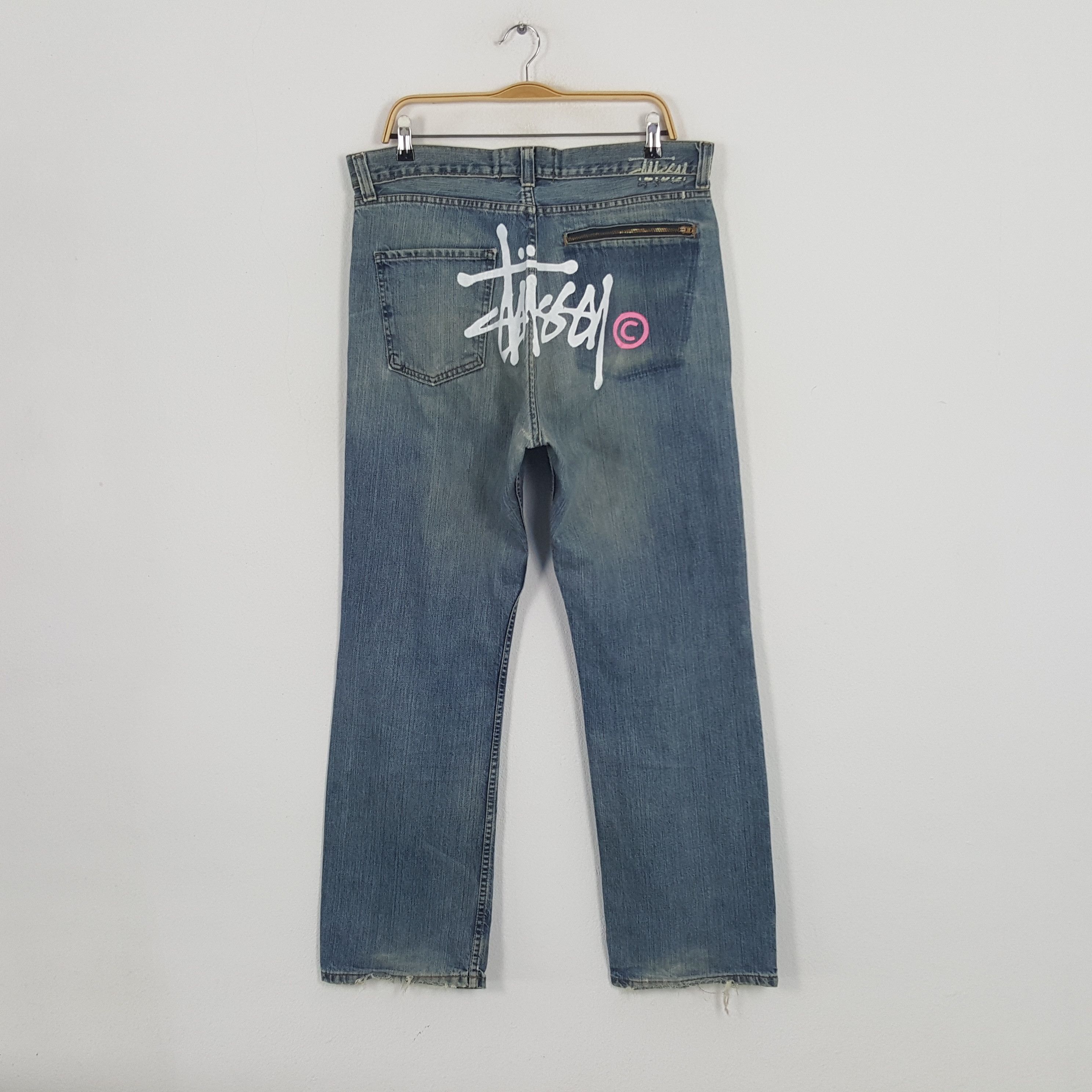 Stussy × Vintage Vintage Stussy American Streetwear Style Denim Jeans Size US 35 - 1 Thumbnail
