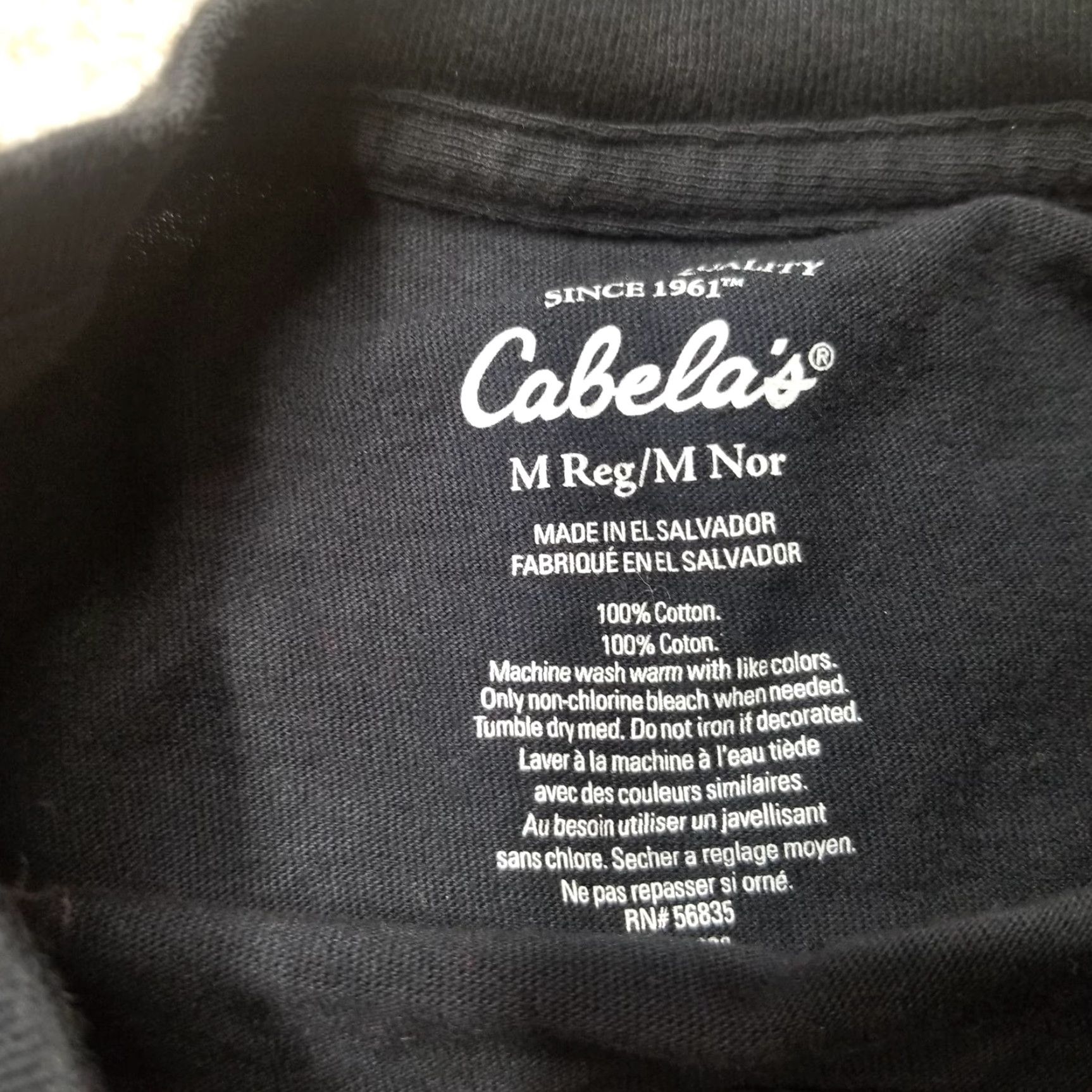 Vintage Cabela's Crewneck Shirt Mens M Black Short Sleeve Wheeling WV Logo Tee Size US M / EU 48-50 / 2 - 3 Thumbnail