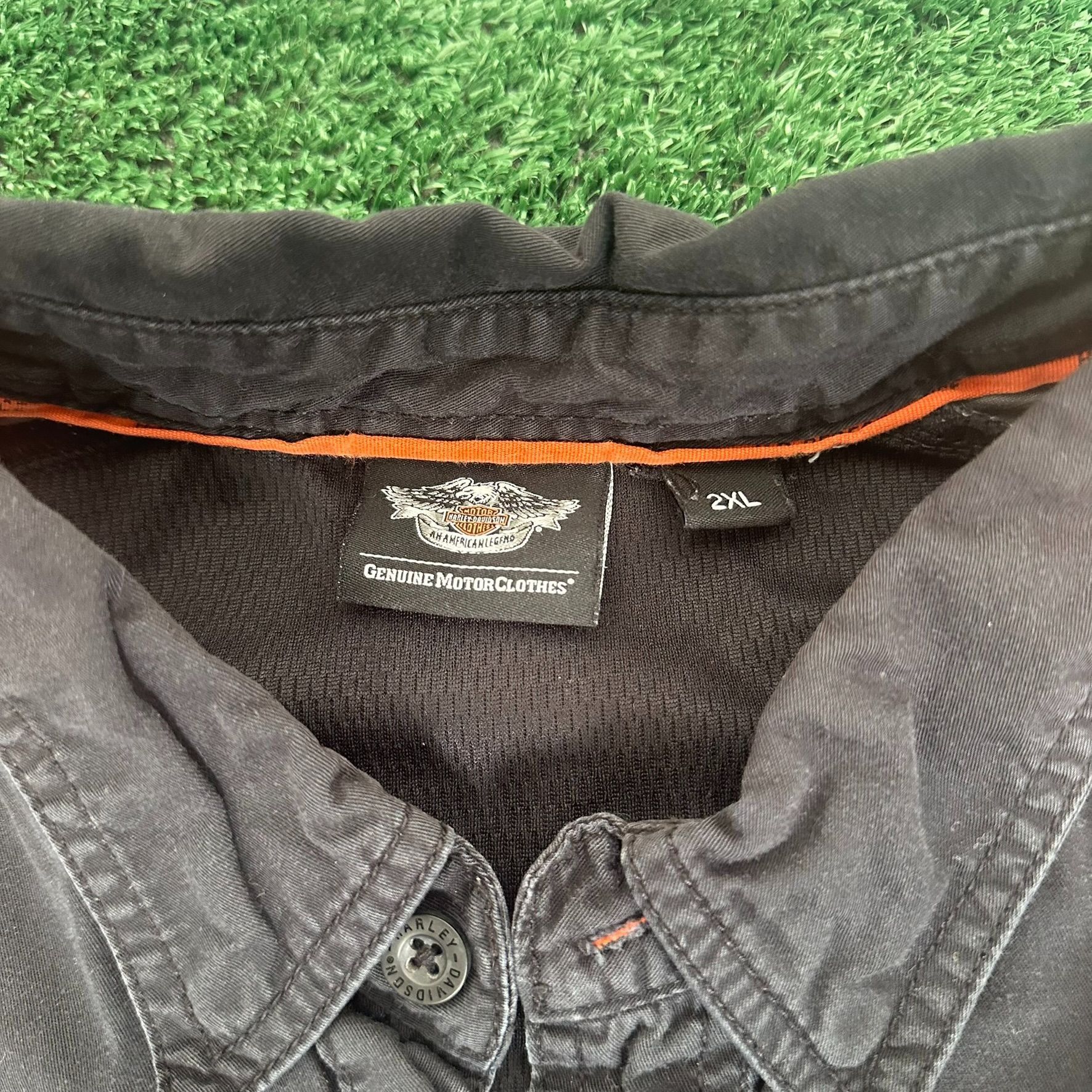 Harley Davidson Vintage Y2K Harley Davidson Flame Shirt Moto Biker Grunge Bl Size US XXL / EU 58 / 5 - 5 Thumbnail