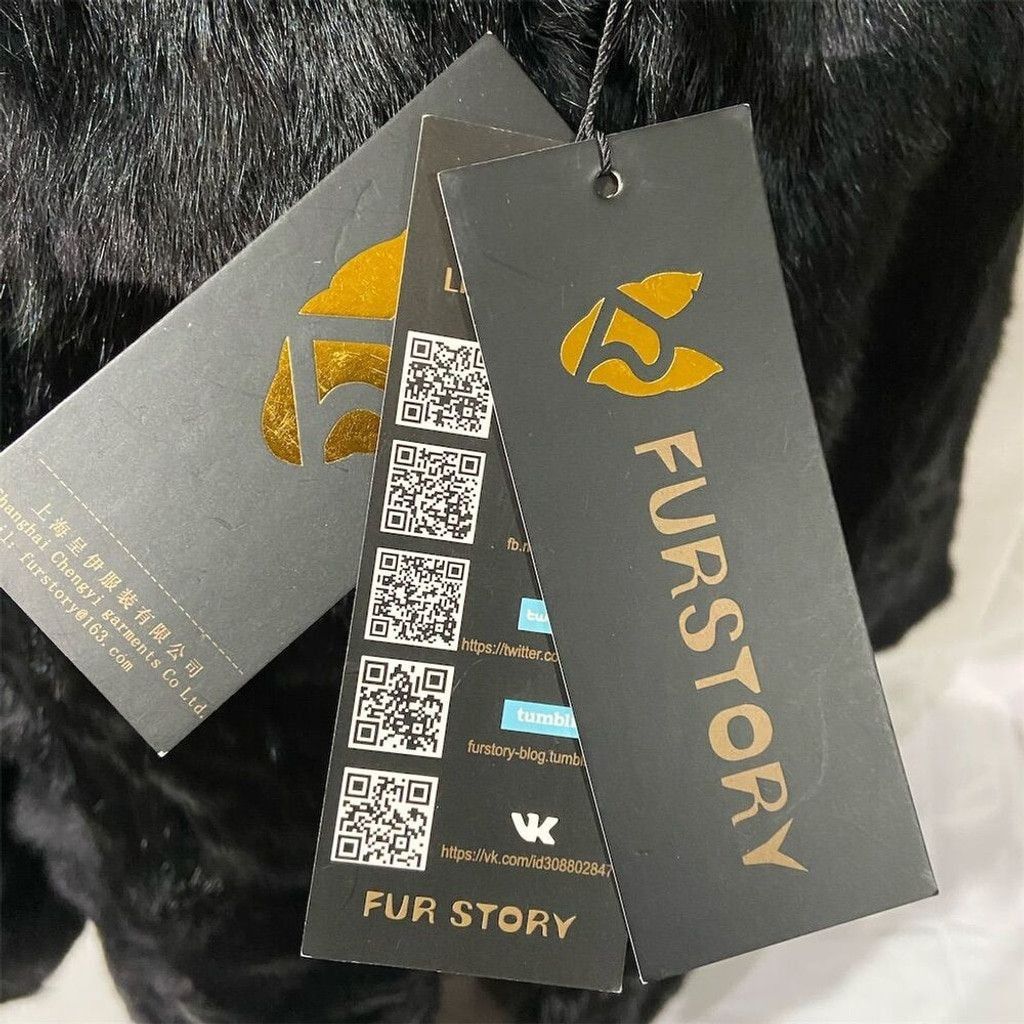 Fourstar Furstory Vintage Black Rabbit Fur Overcoat Women's Luxury Size L / US 10 / IT 46 - 5 Thumbnail