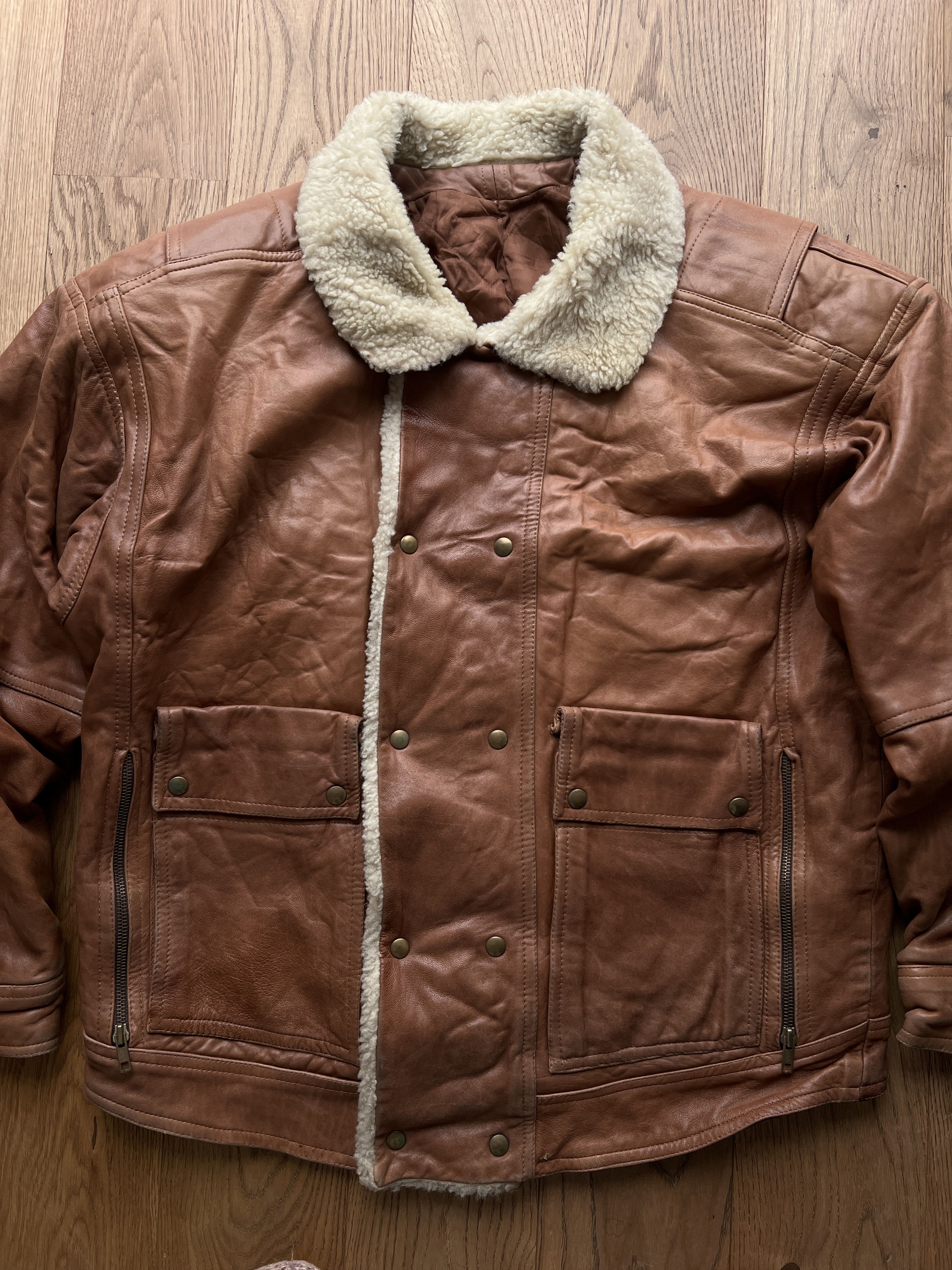 Le Grande Bleu (L.G.B.) Rick Owens Type VTG 00s Yohji Yamamoto Style Leather Jacket Size US XL / EU 56 / 4 - 8 Thumbnail