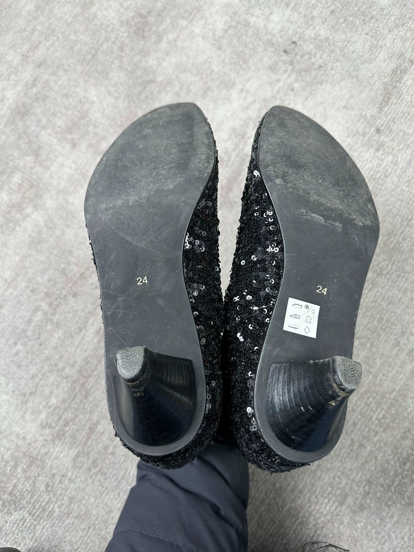 Comme des Garcons Comme des Garçons Sequin High Heel Boots 24 (EU38) Bling Bar Size US 7.5 / IT 37.5 - 5 Thumbnail