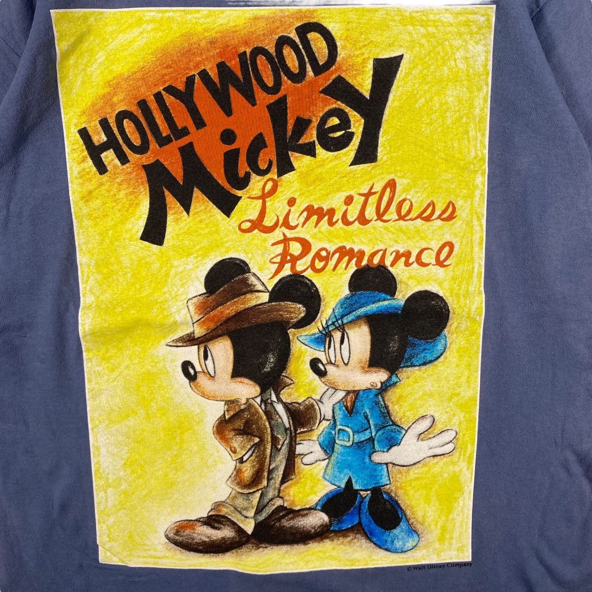 Disney × Mickey Mouse × Vintage Vintage 90's HOLLYWOOD MICKEY Limitless Romance Graphic Tee Size US L / EU 52-54 / 3 - 2 Thumbnail