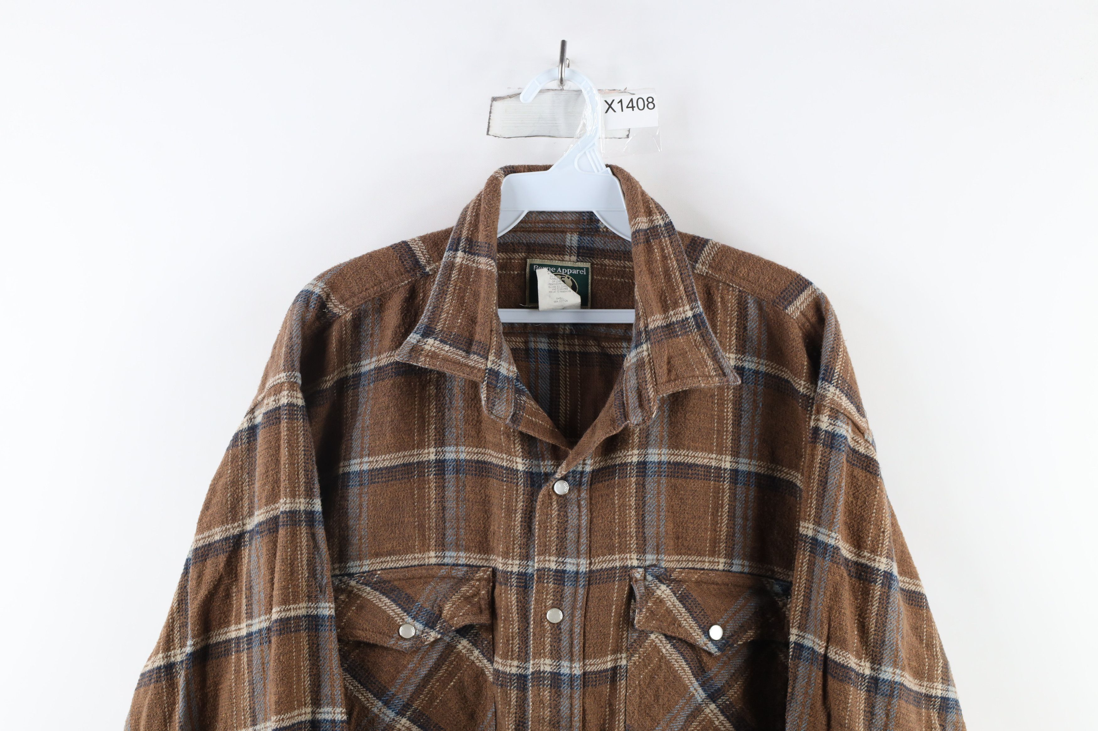 Vintage Vintage 90s Streetwear Heavyweight Snap Button Shirt Plaid Size US XL / EU 56 / 4 - 2 Thumbnail