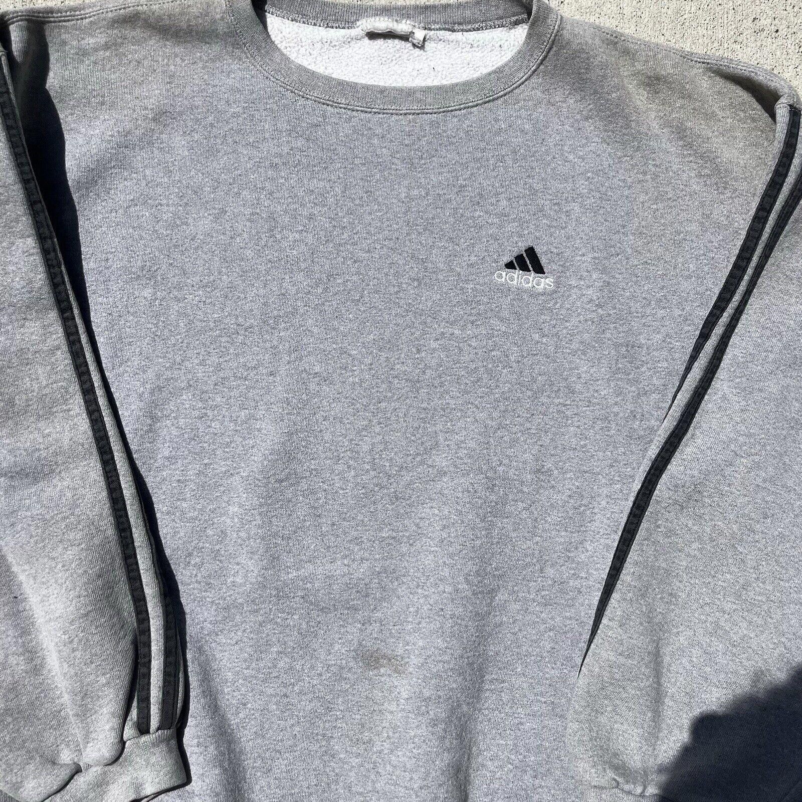 Adidas Vintage Adidas Sweatshirt Mens XL Gray Crew Neck Soccer Size US 36 / EU 52 - 2 Thumbnail