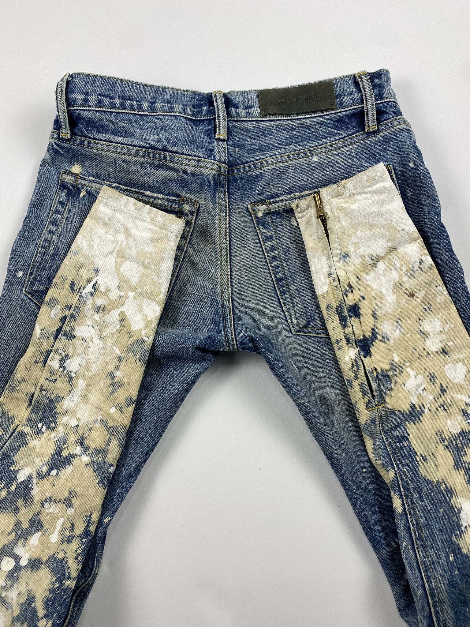 Fear of God Fear of God White on Blue Splatter Denim Size US 28 / EU 44 - 3 Thumbnail