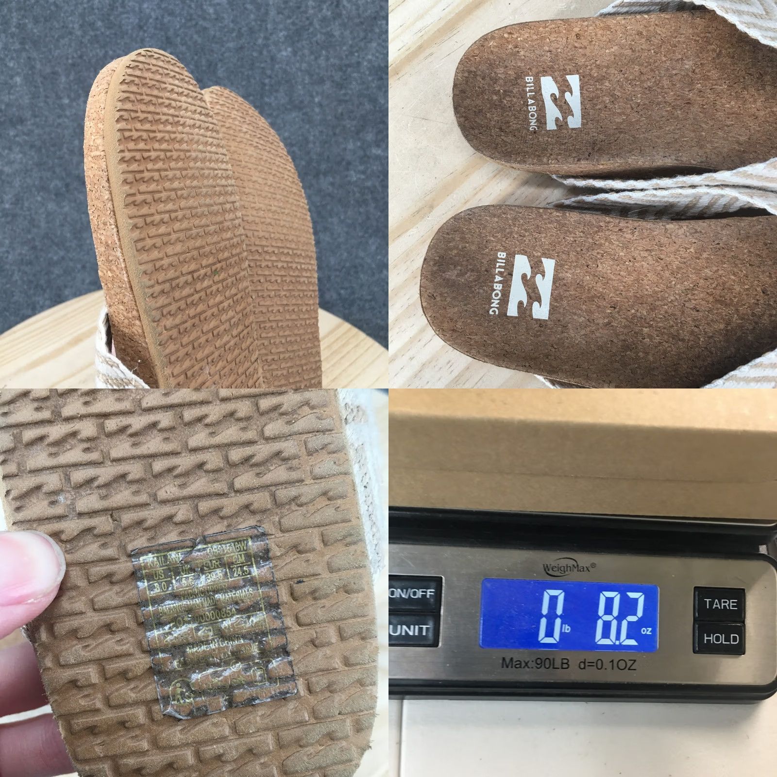 Billabong Billabong Sandals Womens 8 Kailani Chevron Slip On Flip Flops Flats Brown Fabric Size US 8 / IT 38 - 9 Thumbnail