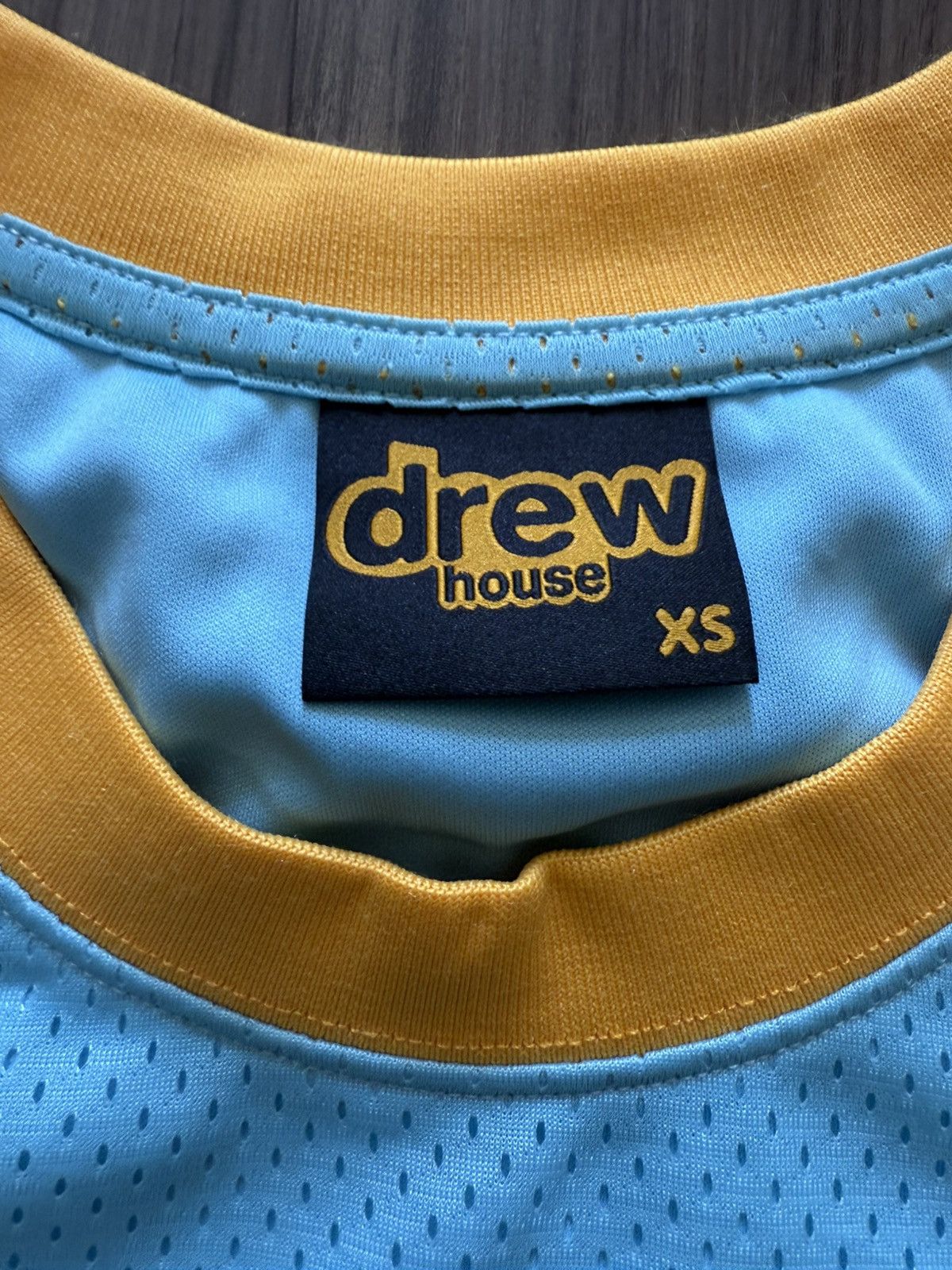 Drew House Drew House Mesh Joy Basketball Jersey Sea Blue Yellow #21 XS Size US XS / EU 42 / 0 - 2 Thumbnail