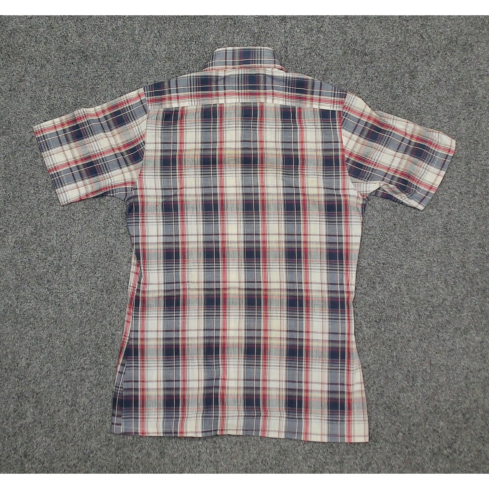 Vintage VTG 1970s Career Club Flat Pastel Plaid Dagger Collar Shirt Size US S / EU 44-46 / 1 - 4 Thumbnail